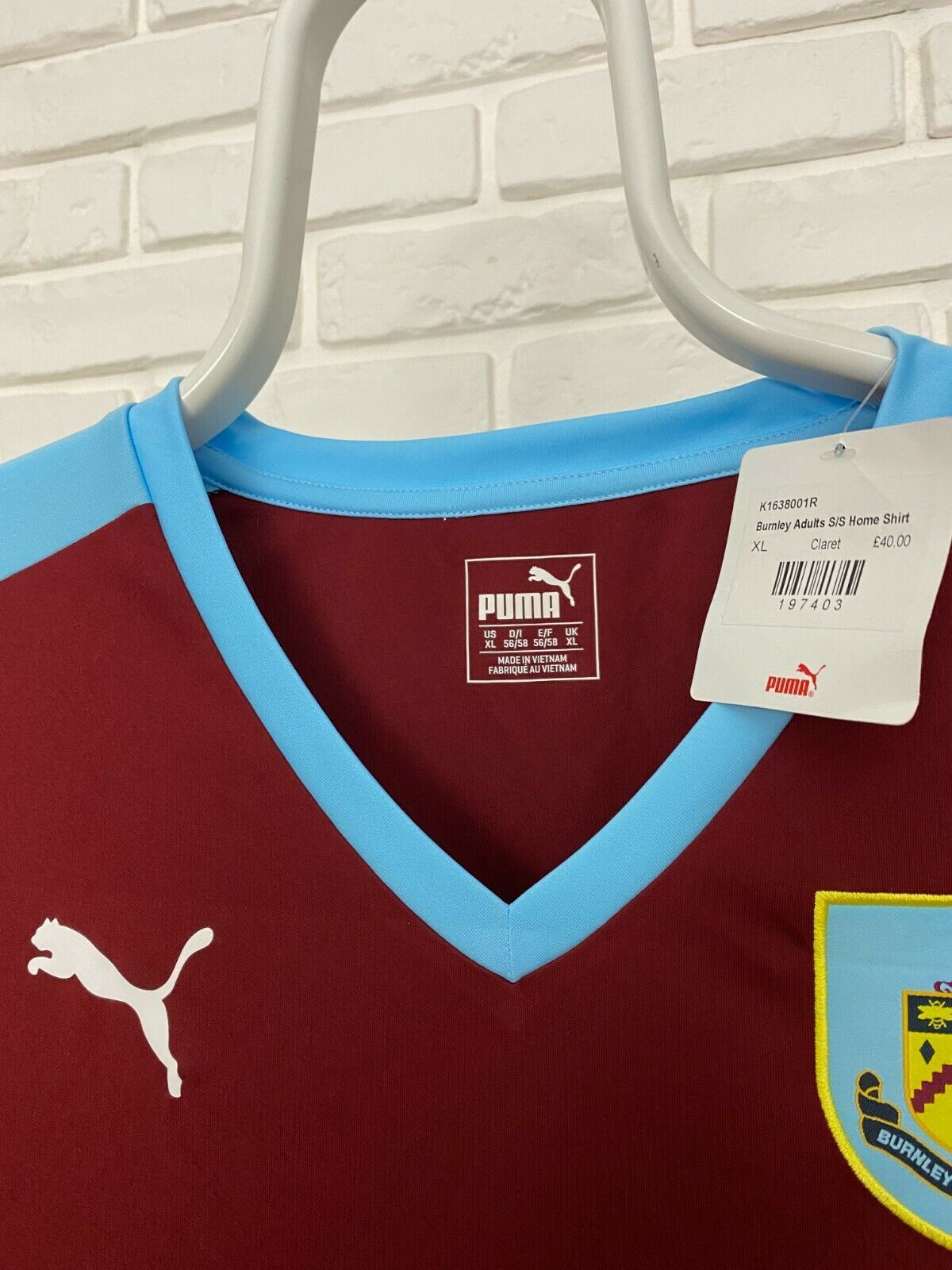 Puma BNWT BURNLEY 2015 2016 PUMA HOME FOOTBALL SHIRT SOCCER XL Size US XL / EU 56 / 4 - 3 Thumbnail