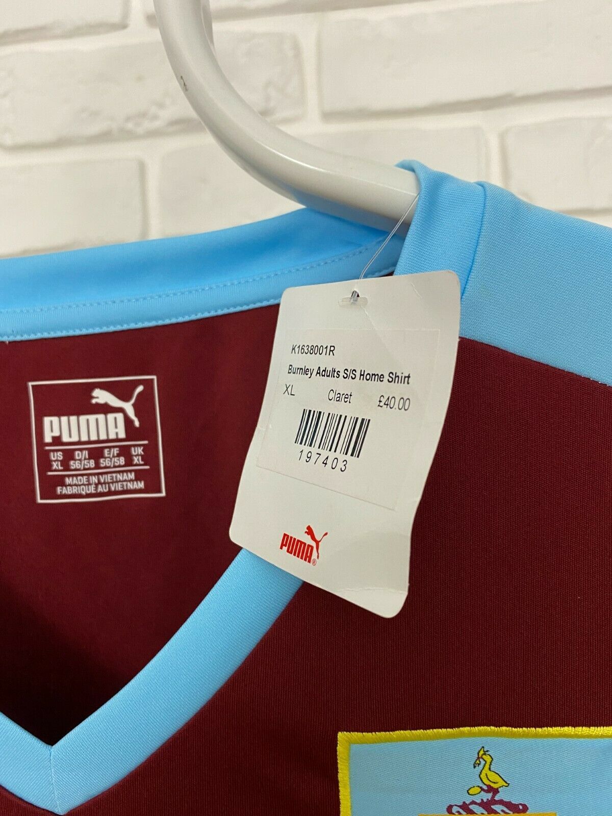 Puma BNWT BURNLEY 2015 2016 PUMA HOME FOOTBALL SHIRT SOCCER XL Size US XL / EU 56 / 4 - 2 Thumbnail