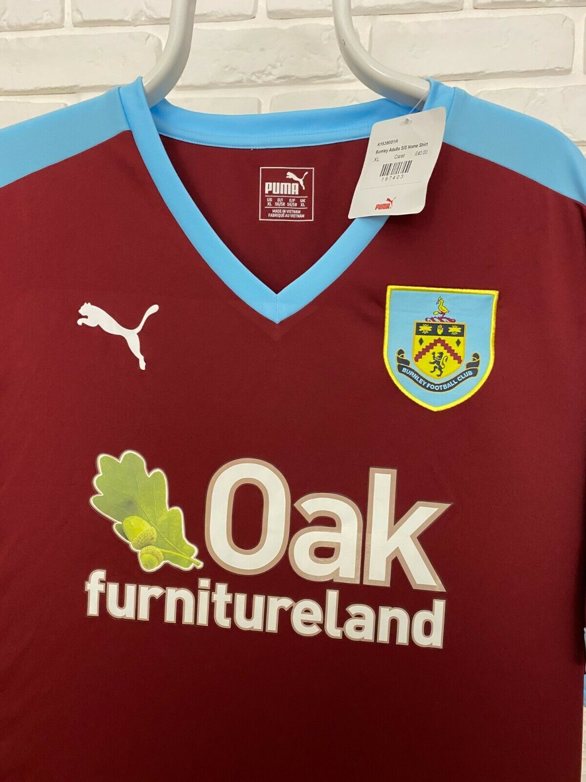 Puma BNWT BURNLEY 2015 2016 PUMA HOME FOOTBALL SHIRT SOCCER XL Size US XL / EU 56 / 4 - 4 Thumbnail