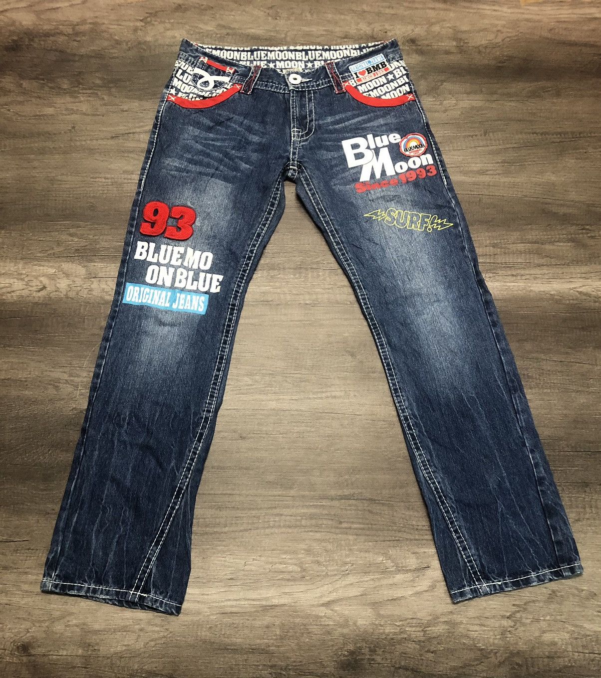 Japanese Brand × Vintage Vintage Blue Moon Blue Japanese Jeans Size US 32 / EU 48 - 9 Thumbnail