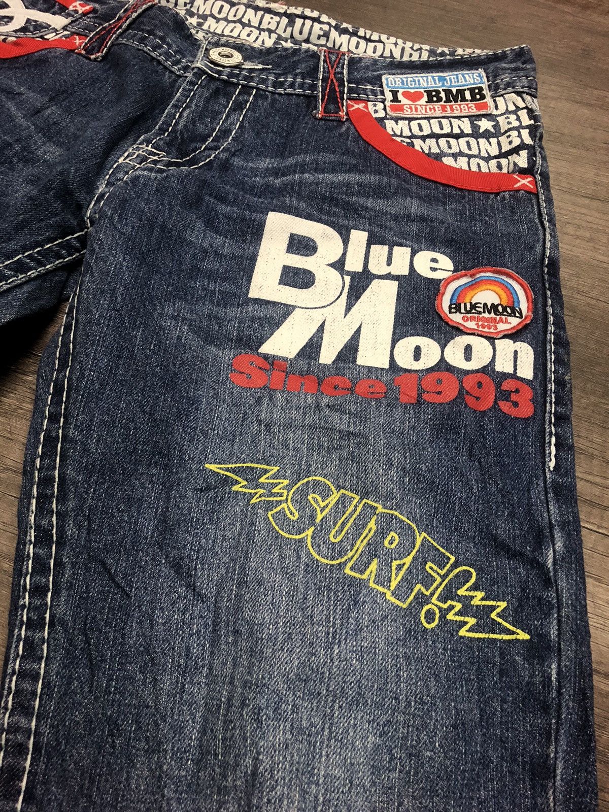 Japanese Brand × Vintage Vintage Blue Moon Blue Japanese Jeans Size US 32 / EU 48 - 4 Thumbnail