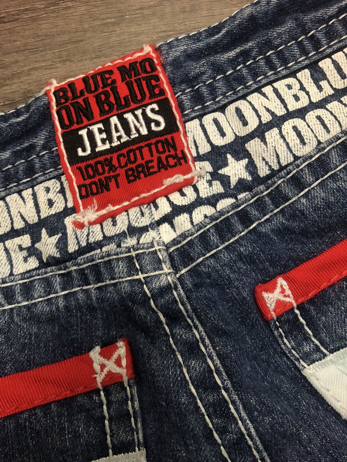 Japanese Brand × Vintage Vintage Blue Moon Blue Japanese Jeans Size US 32 / EU 48 - 12 Thumbnail