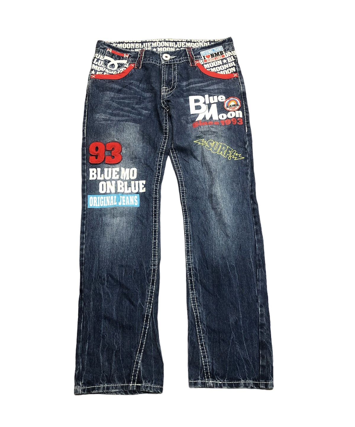 Japanese Brand × Vintage Vintage Blue Moon Blue Japanese Jeans Size US 32 / EU 48 - 7 Thumbnail