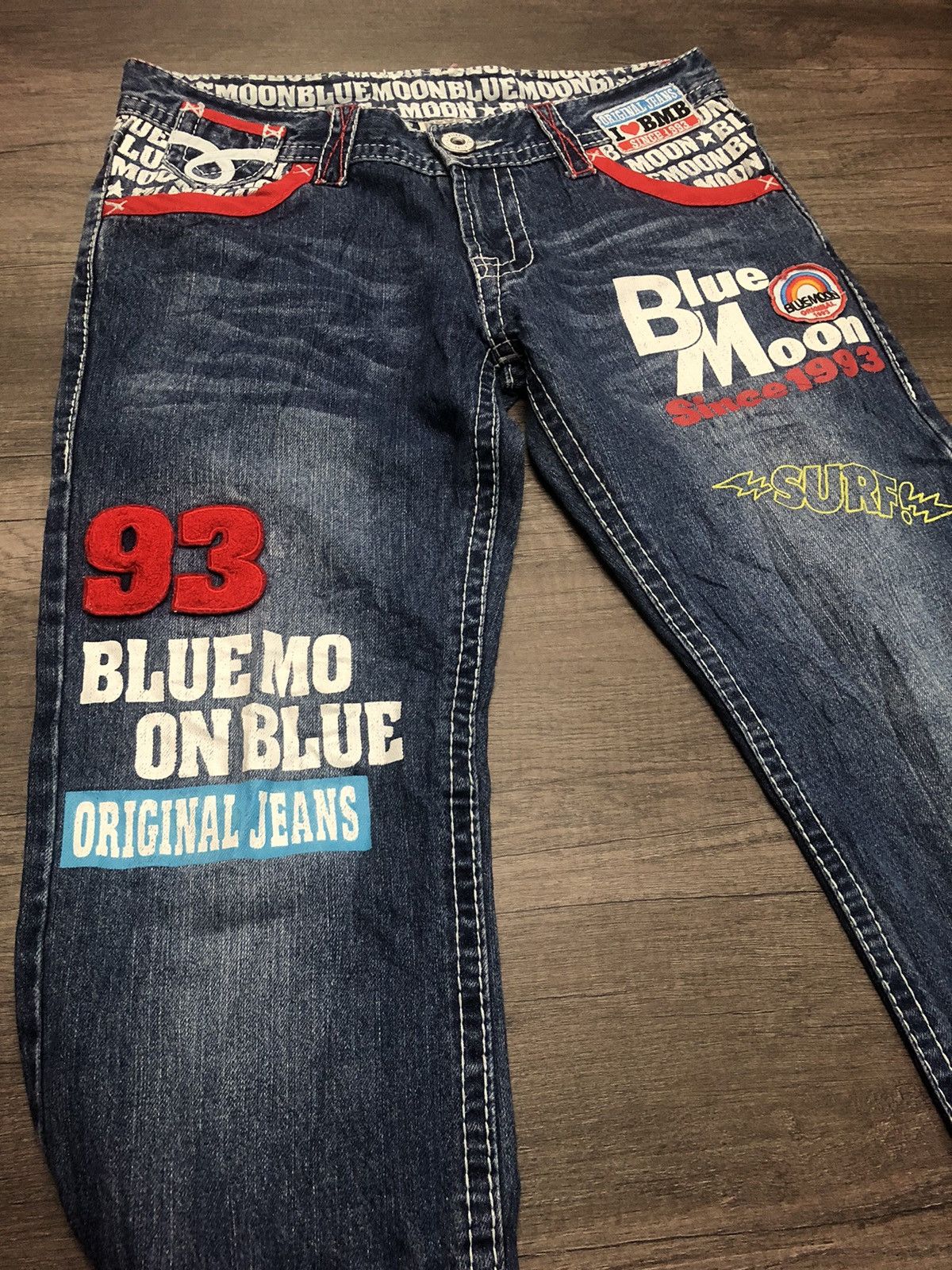 Japanese Brand × Vintage Vintage Blue Moon Blue Japanese Jeans Size US 32 / EU 48 - 2 Thumbnail