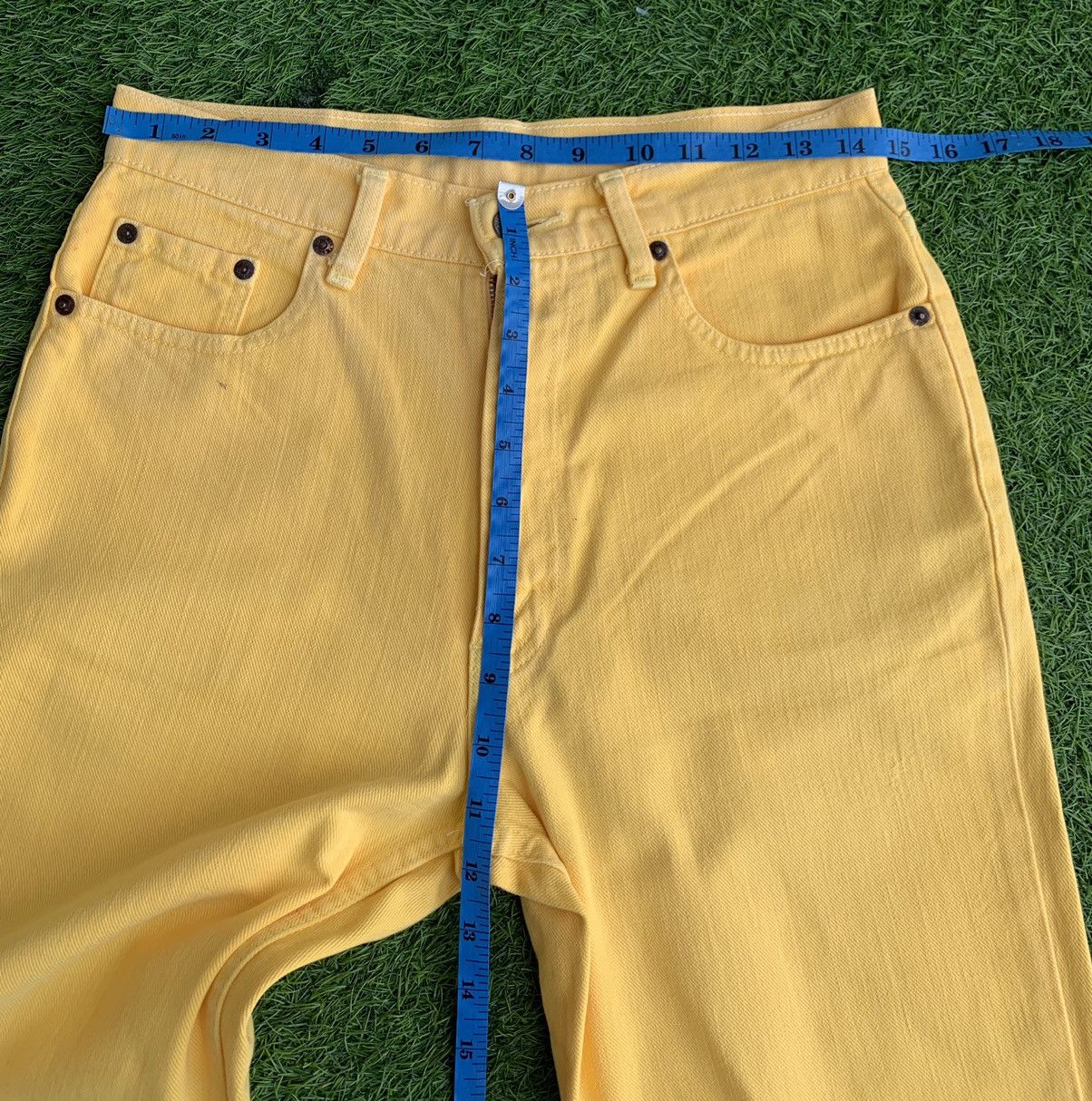 Levi's Vintage Levis White Tag Lemon Yellow Denim Jeans Size US 29 - 12 Thumbnail