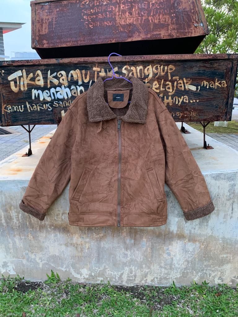 Designer × Japanese Brand × Vintage Murua Faux Suede Sherpa Zipper Jacket Size US S / EU 44-46 / 1 - 1 Thumbnail
