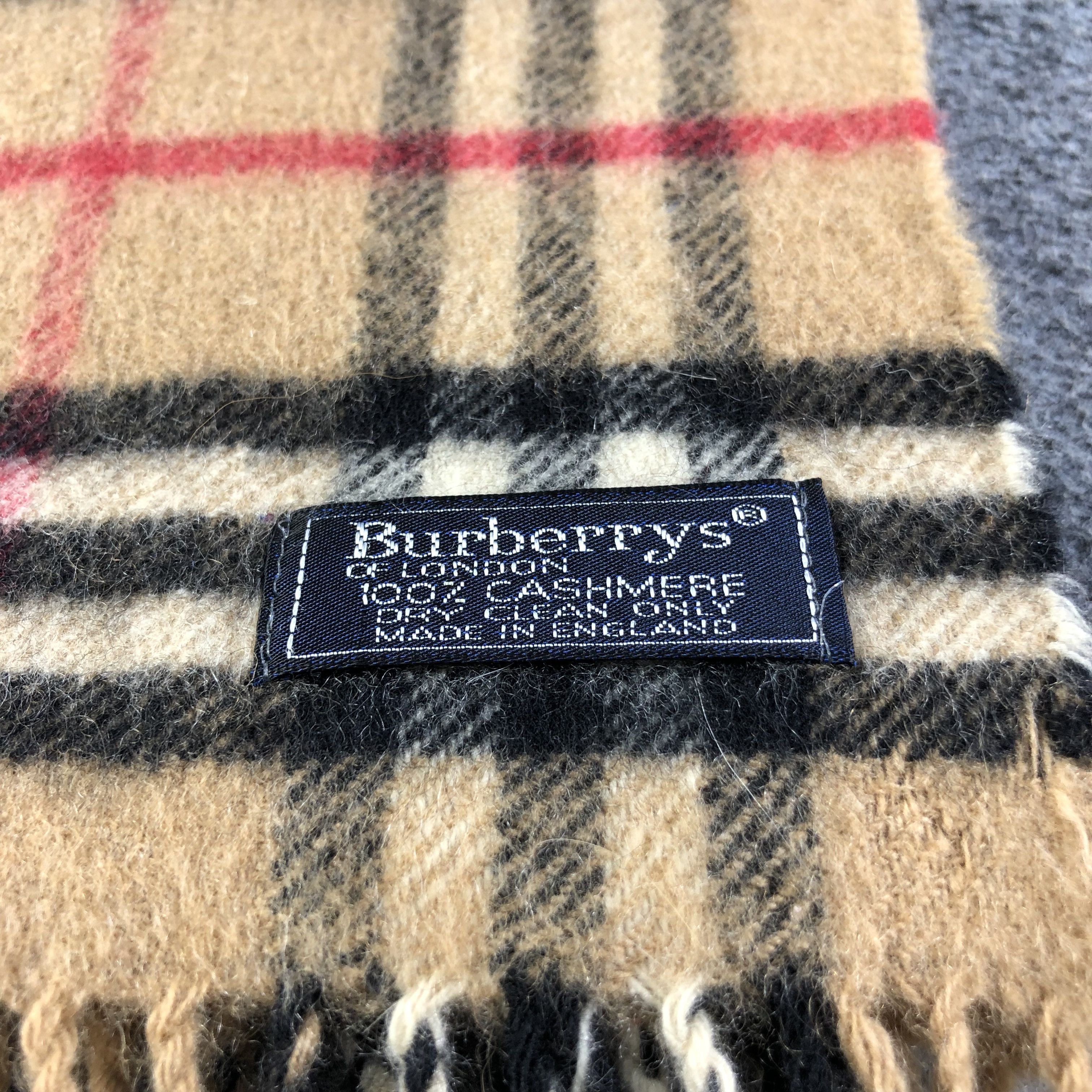 Burberry Burberrys Nova Check Tan Cashmere Scarf Muffler V1064 Size ONE SIZE - 4 Thumbnail