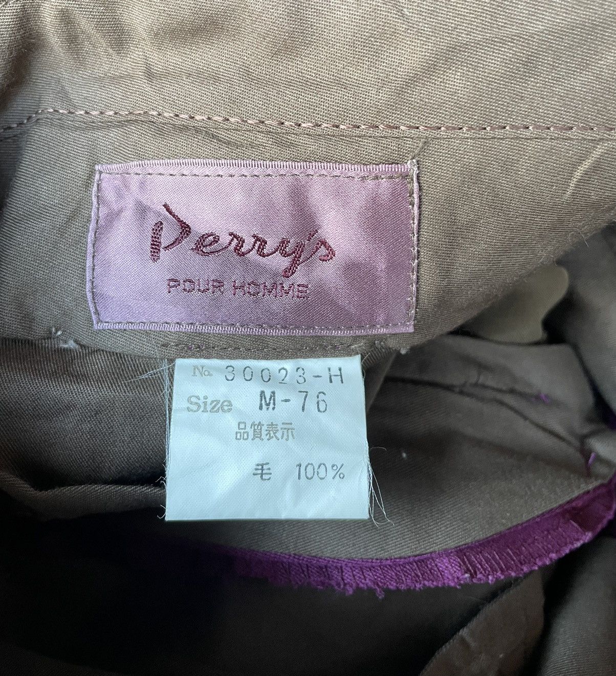 Perry Ellis Japan Brand Perry’s Pour Homme Wool Casual Pant Size US 30 / EU 46 - 8 Thumbnail