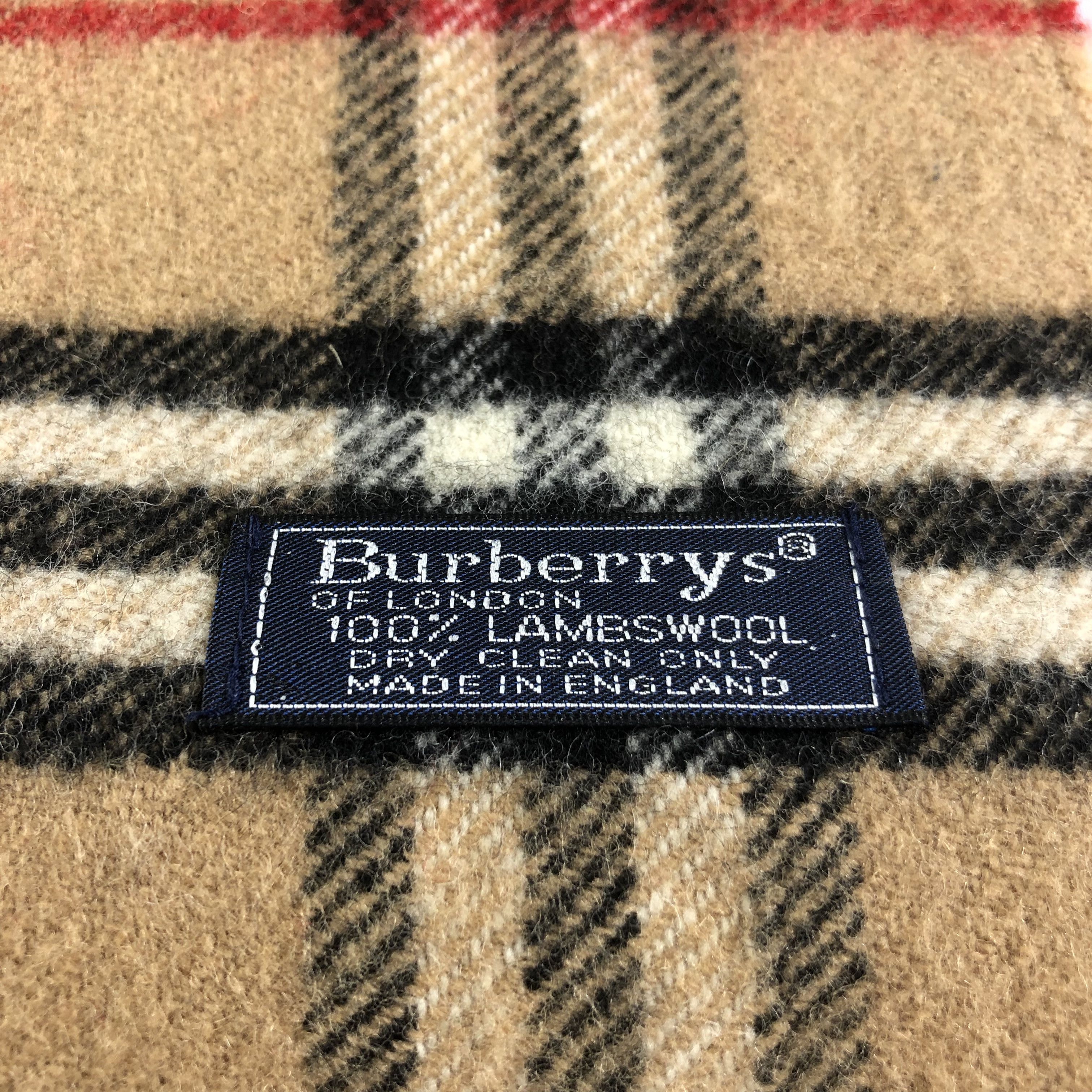 Burberry Burberrys Nova Check Tan Wool Scarf Muffler V1645 Size ONE SIZE - 4 Thumbnail