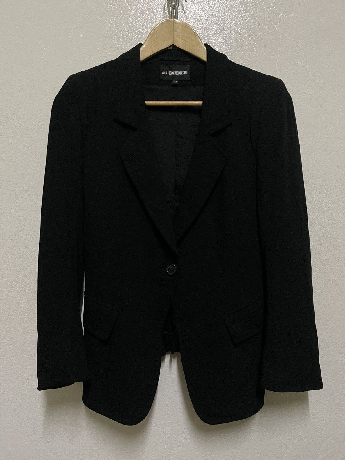 Ann Demeulemeester Ann Demeulemeester Black Blazer Size 34 Size XXS / US 00 / IT 34 - 1 Thumbnail