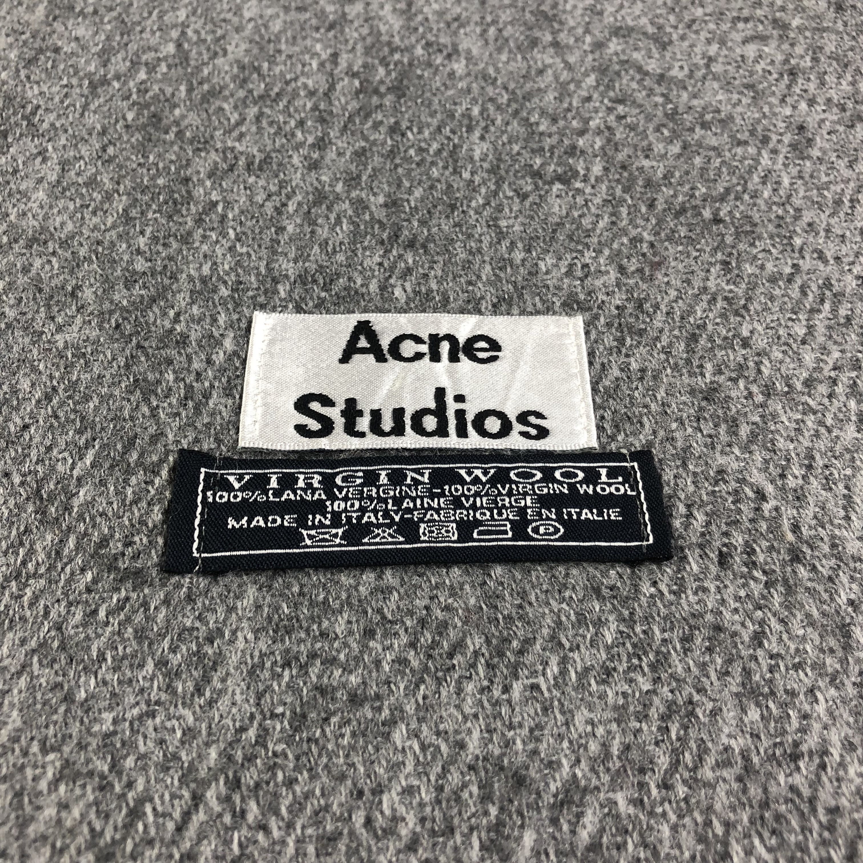 Acne Studios Acne Studios Oversized Grey Wool Scarf Muffler V1174 Size ONE SIZE - 4 Thumbnail