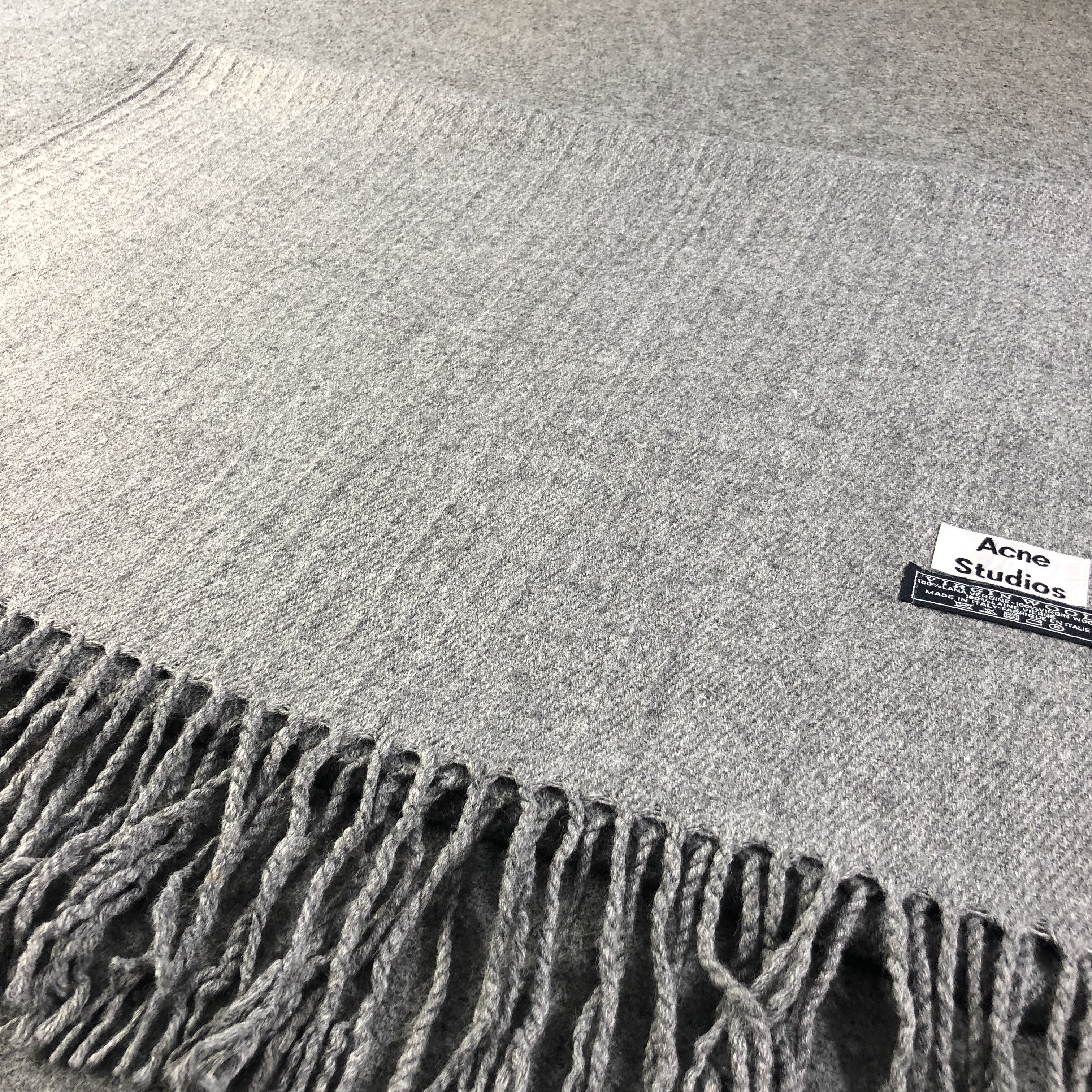 Acne Studios Acne Studios Oversized Grey Wool Scarf Muffler V1174 Size ONE SIZE - 2 Thumbnail
