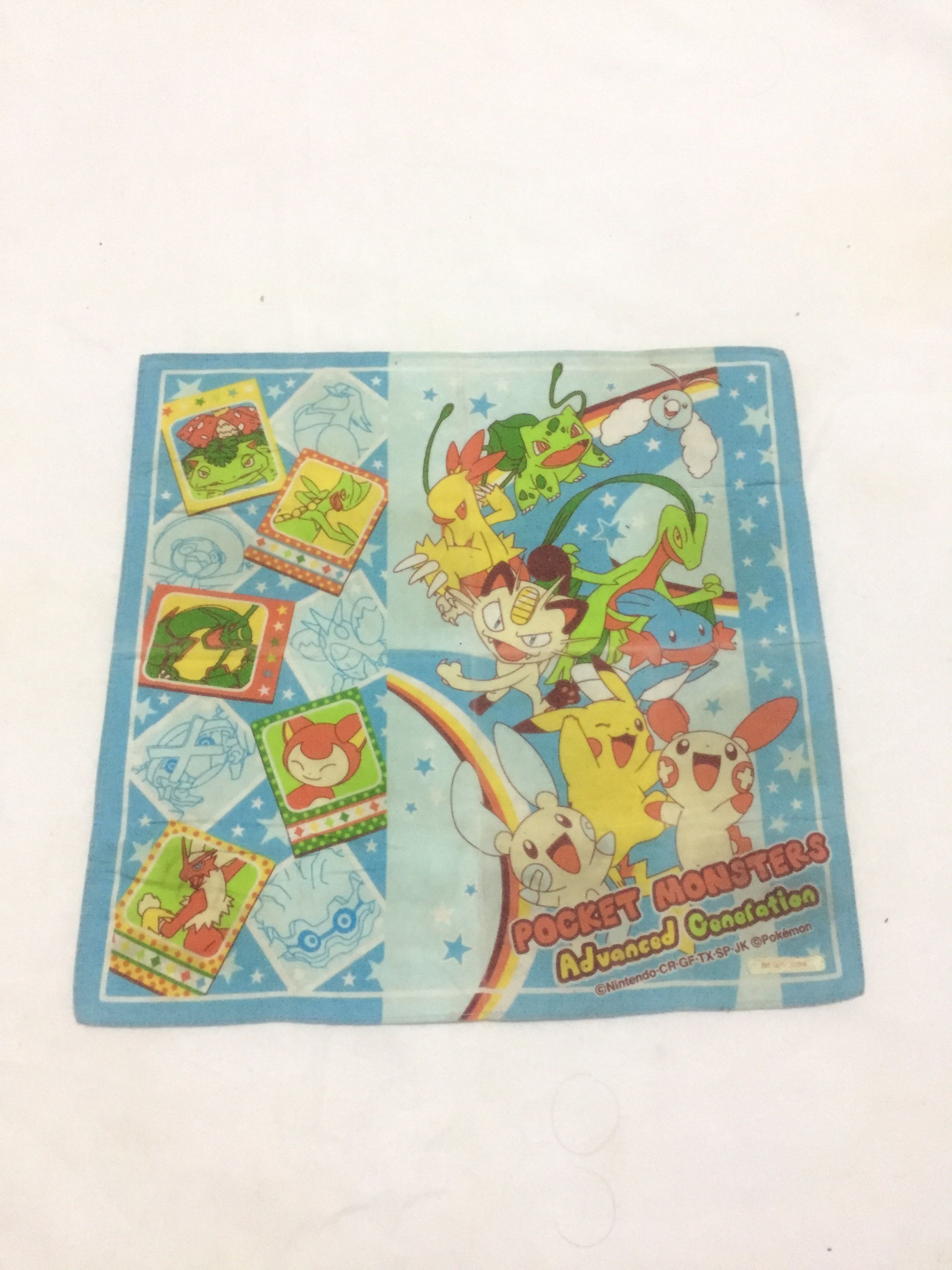 Nintendo Vtg Pocket Monsters Pokemon Nintendo Handkerchief Size ONE SIZE - 5 Thumbnail