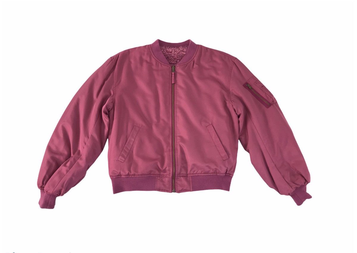 image of Vintage Bomber Browny Standard Zipper Style in Pink, Men's (Size Large)