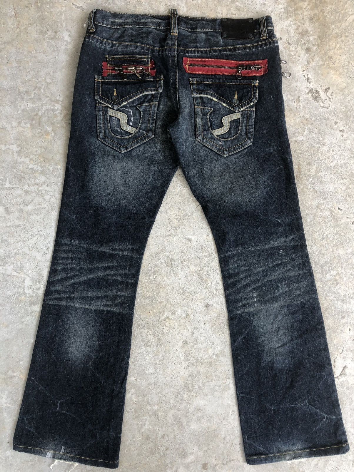 semanticdesign Japanese Semantic Design Flared Jeans Punk Style Size US 35 - 2 Thumbnail