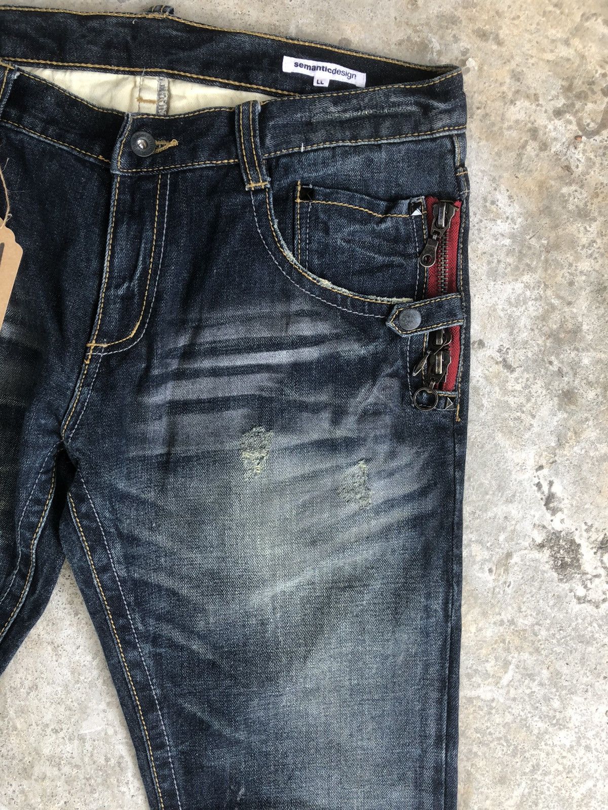 semanticdesign Japanese Semantic Design Flared Jeans Punk Style Size US 35 - 5 Thumbnail