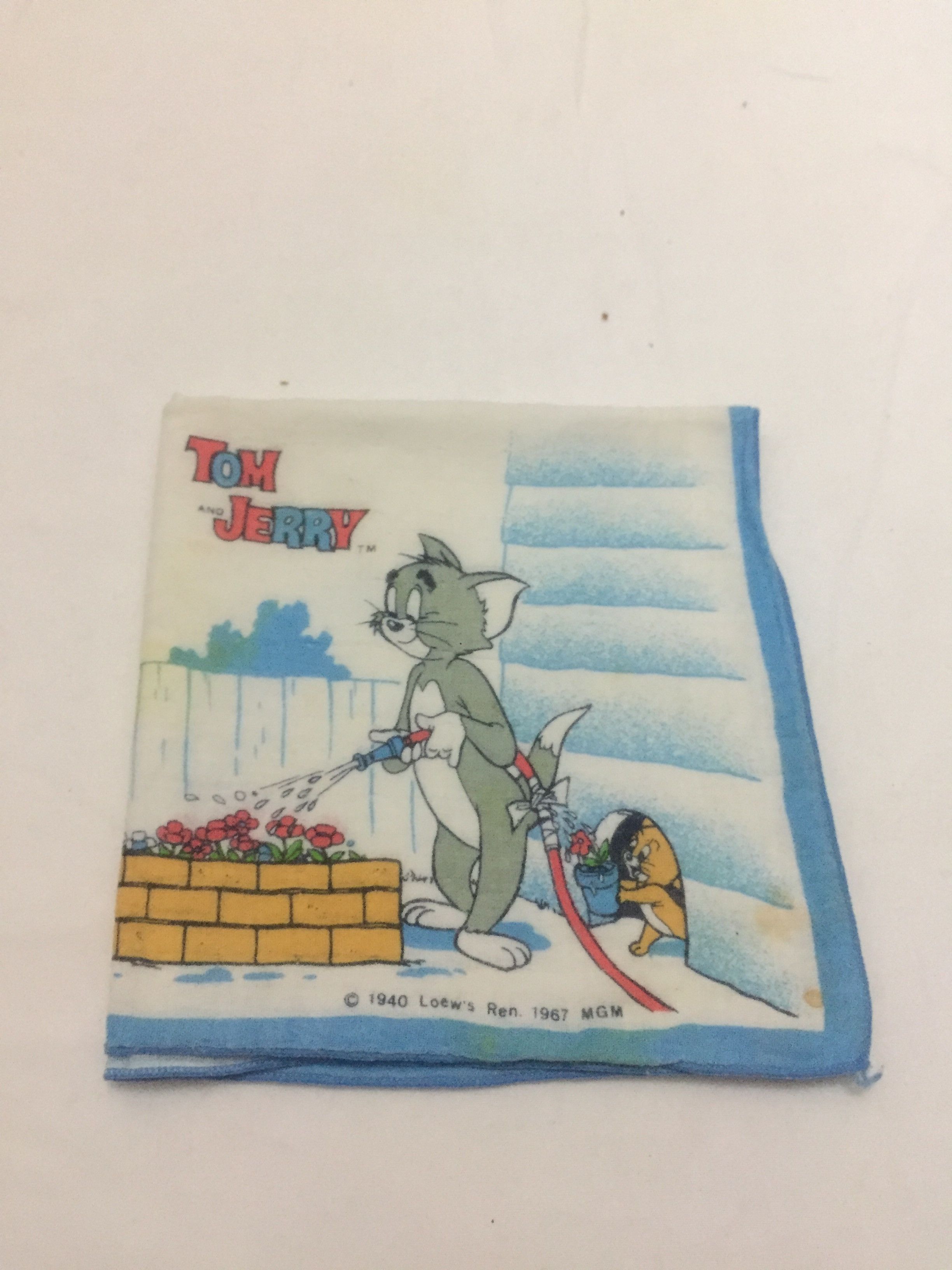 Vintage Vintage Tom and Jerry Handkerchief/Bandana Size ONE SIZE - 1 Thumbnail