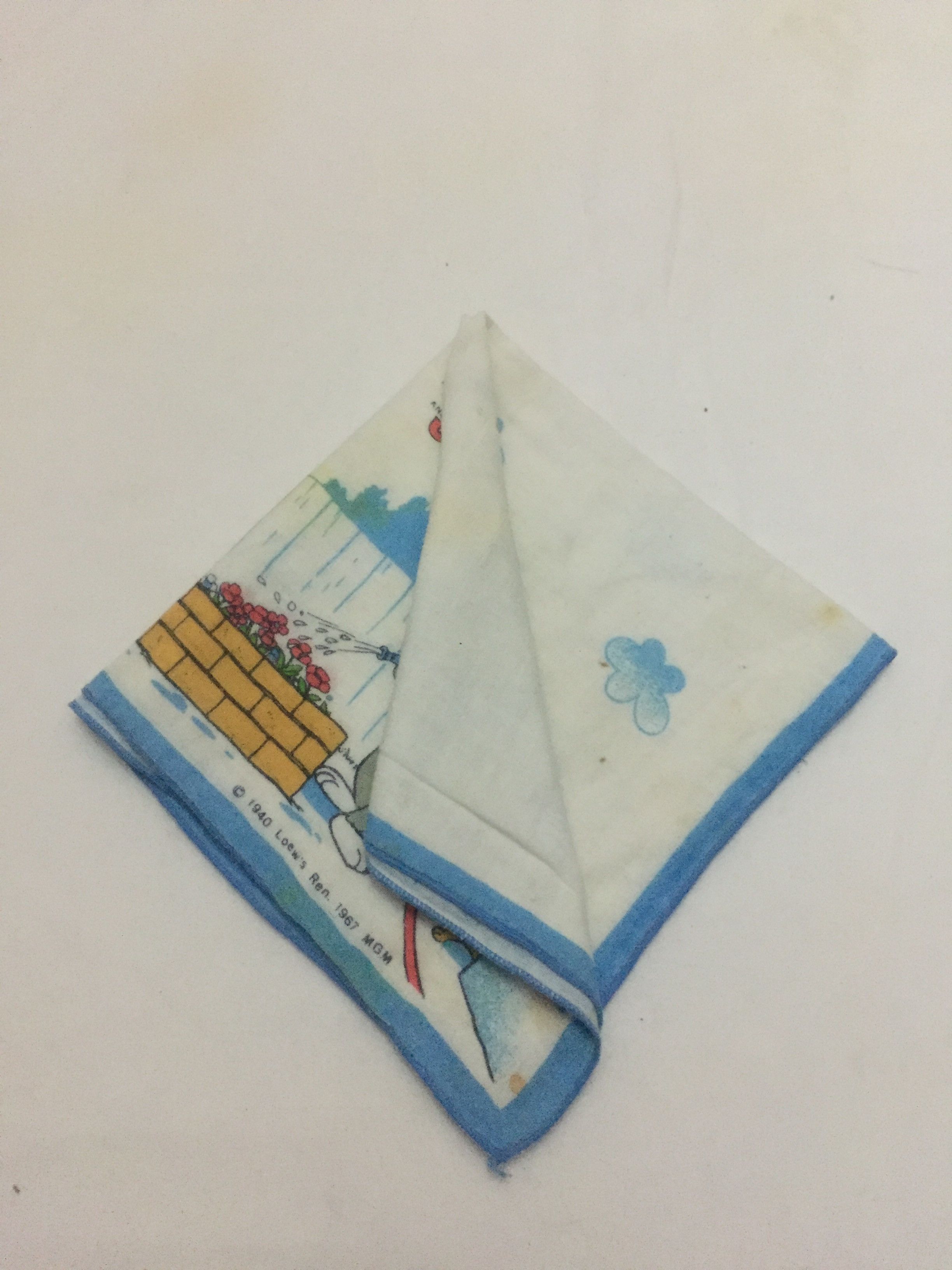 Vintage Vintage Tom and Jerry Handkerchief/Bandana Size ONE SIZE - 4 Thumbnail