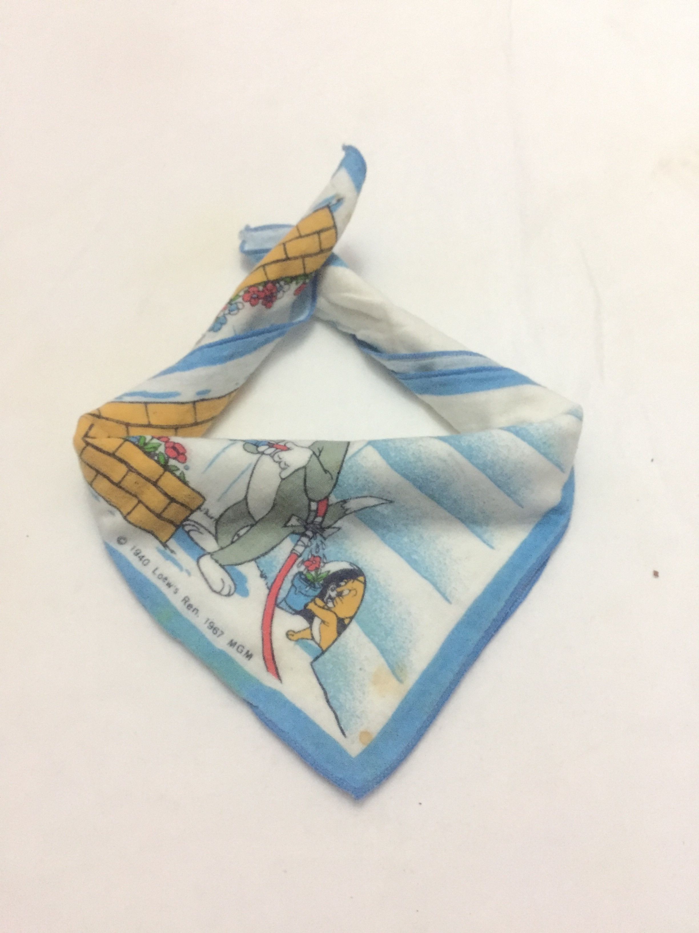 Vintage Vintage Tom and Jerry Handkerchief/Bandana Size ONE SIZE - 2 Thumbnail