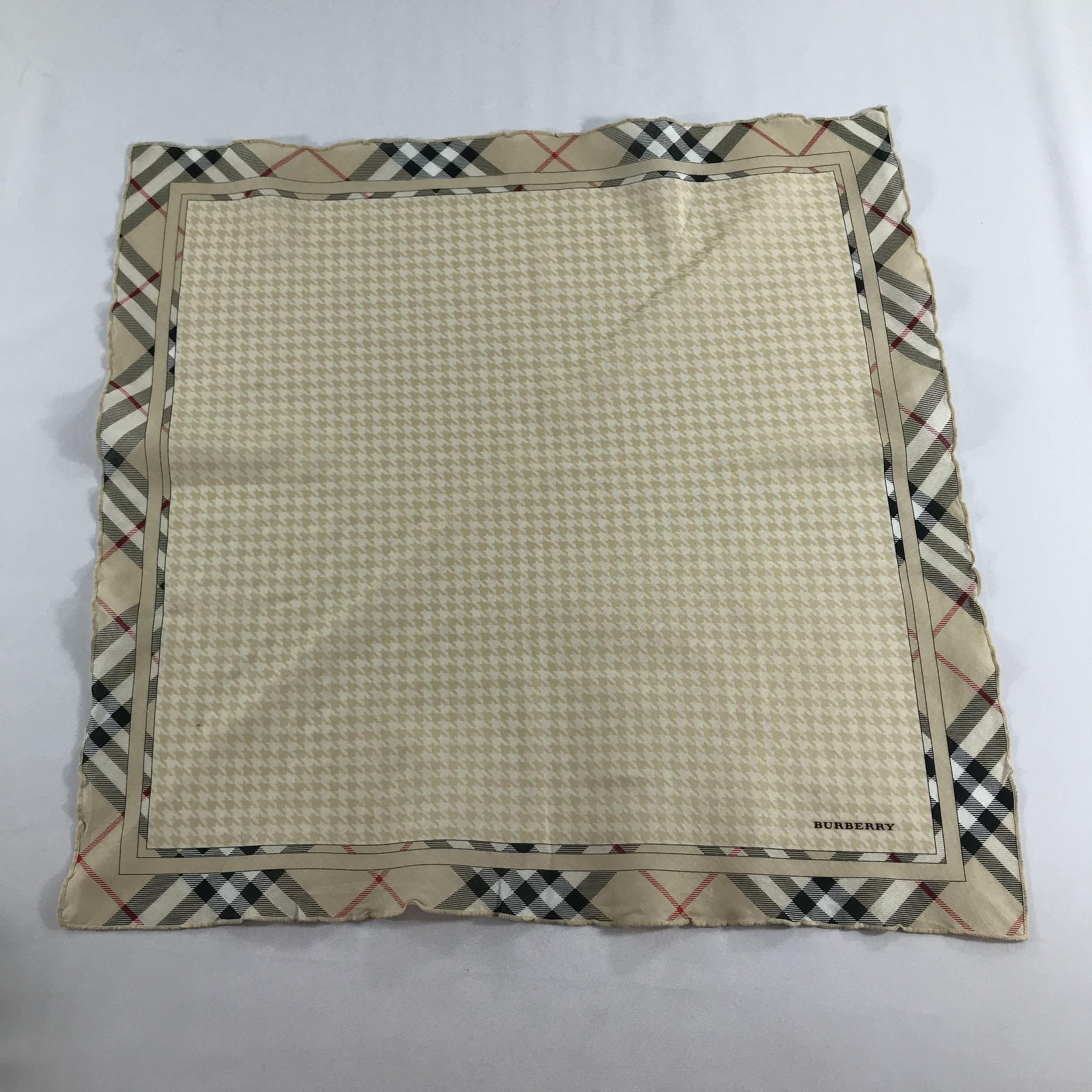Burberry Burberry Hounds Tooth Handkerchief Neckerchief Bandana H887 Size ONE SIZE - 2 Thumbnail