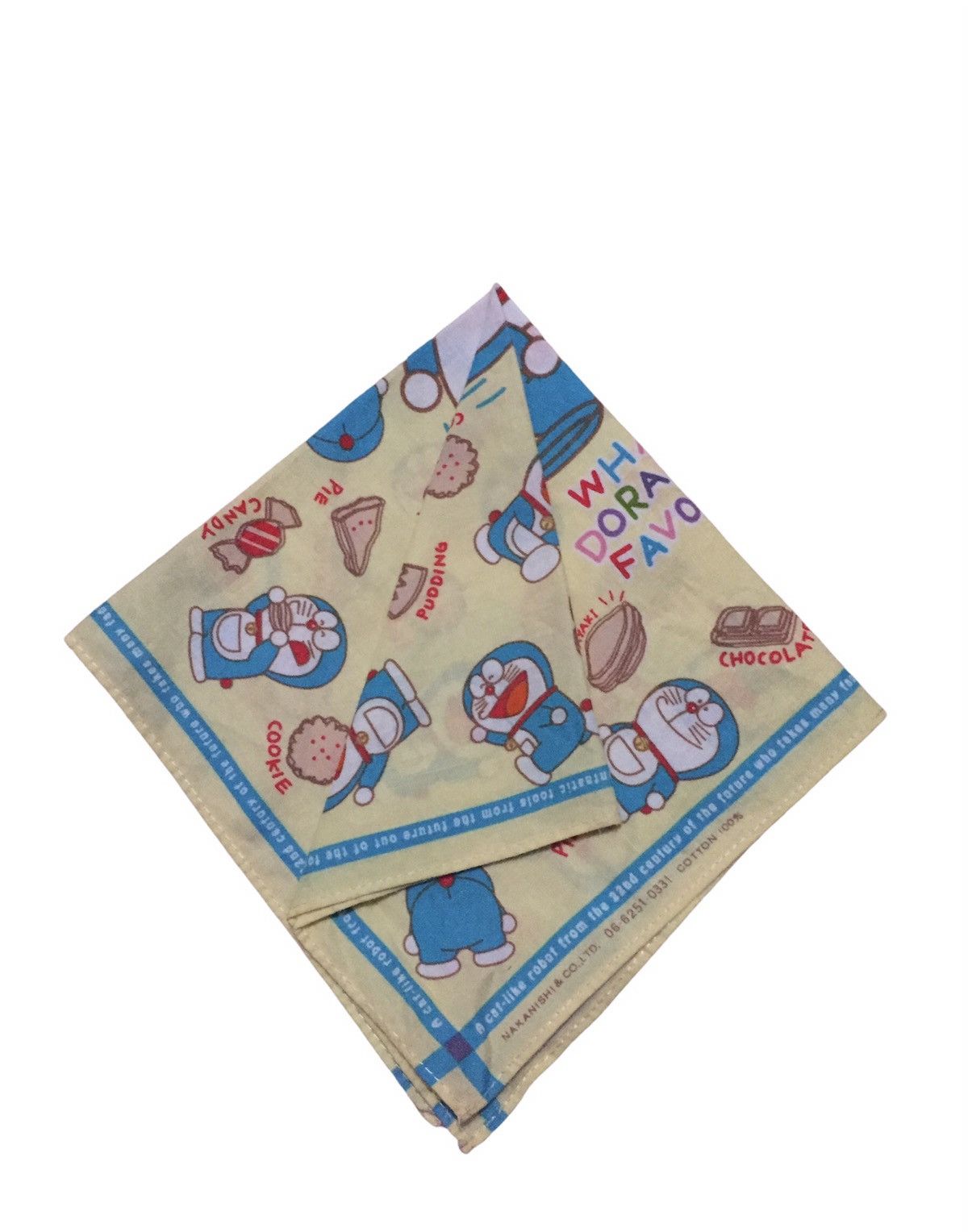 Japanese Brand Vintage Doraemon Nakanishi Handkerchief Bandana Archive Size ONE SIZE - 3 Thumbnail