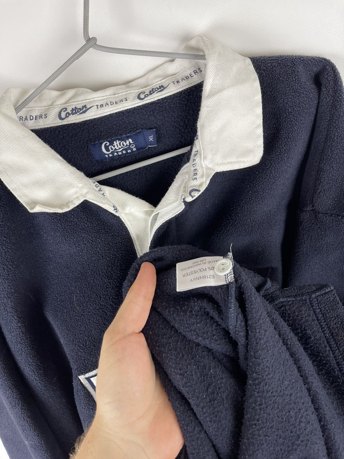 Cotton Traders Cotton Traders vintage big England flag fleece rugby shirt Size US XL / EU 56 / 4 - 8 Thumbnail