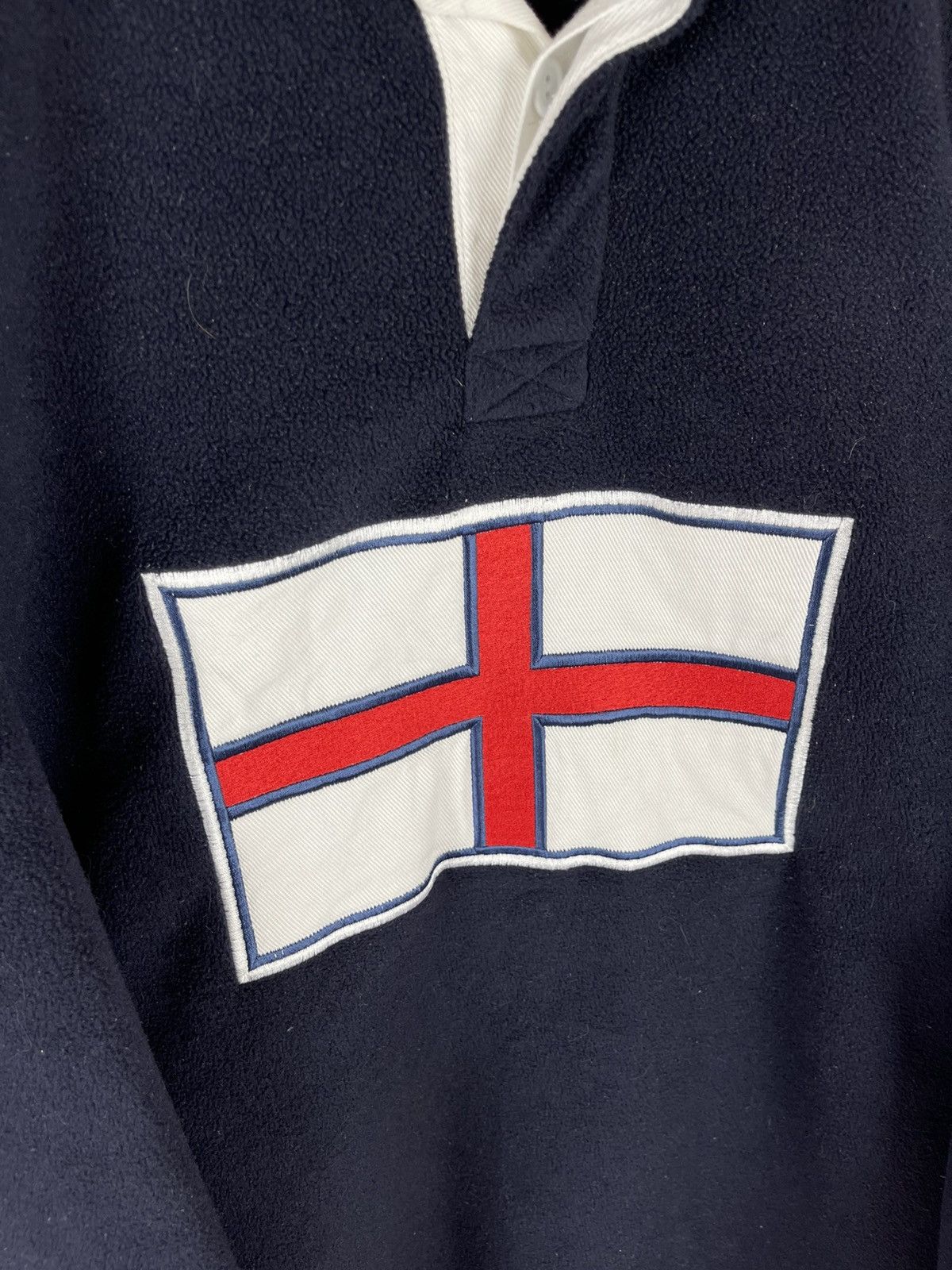 Cotton Traders Cotton Traders vintage big England flag fleece rugby shirt Size US XL / EU 56 / 4 - 5 Thumbnail