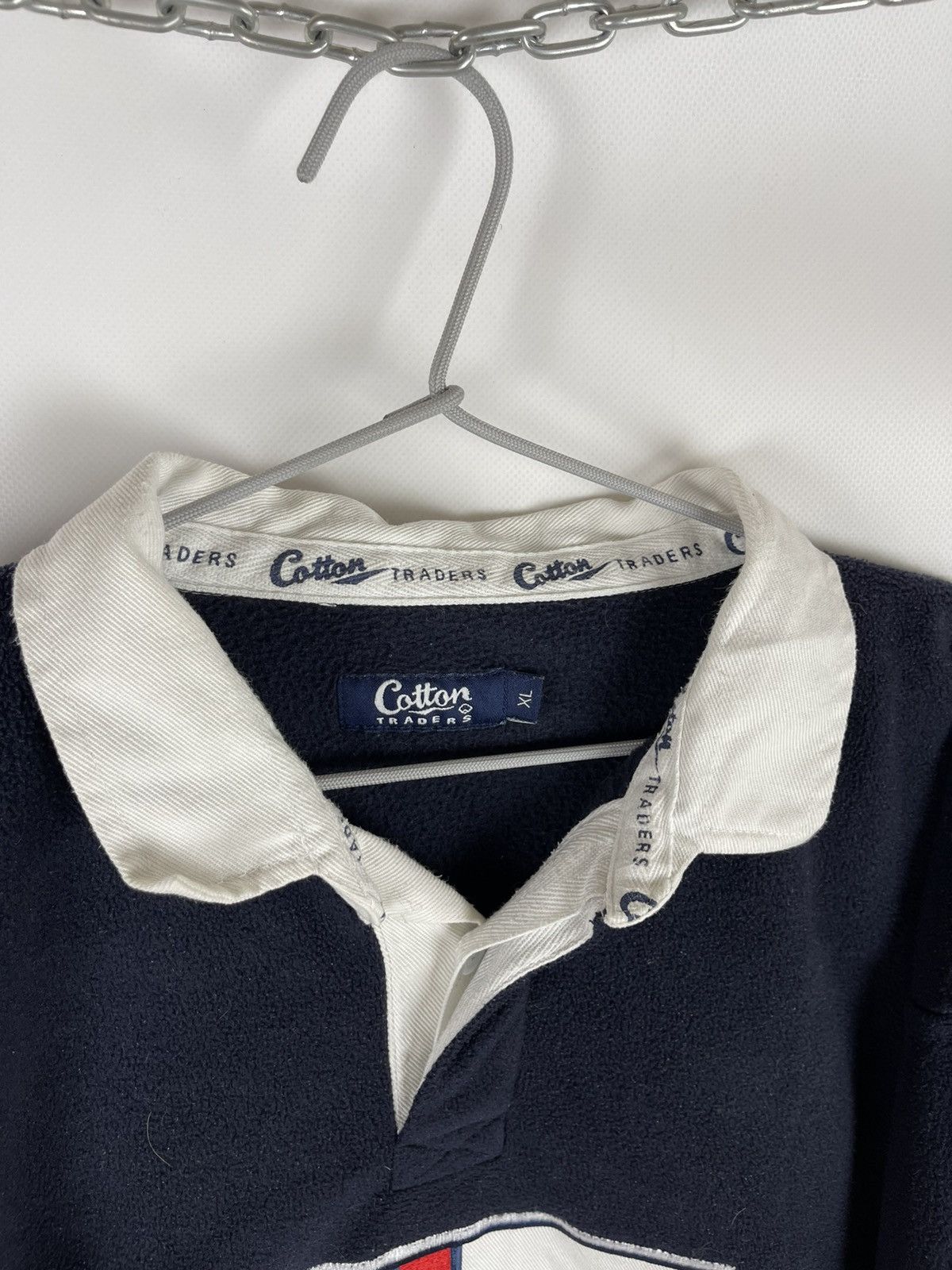Cotton Traders Cotton Traders vintage big England flag fleece rugby shirt Size US XL / EU 56 / 4 - 4 Thumbnail