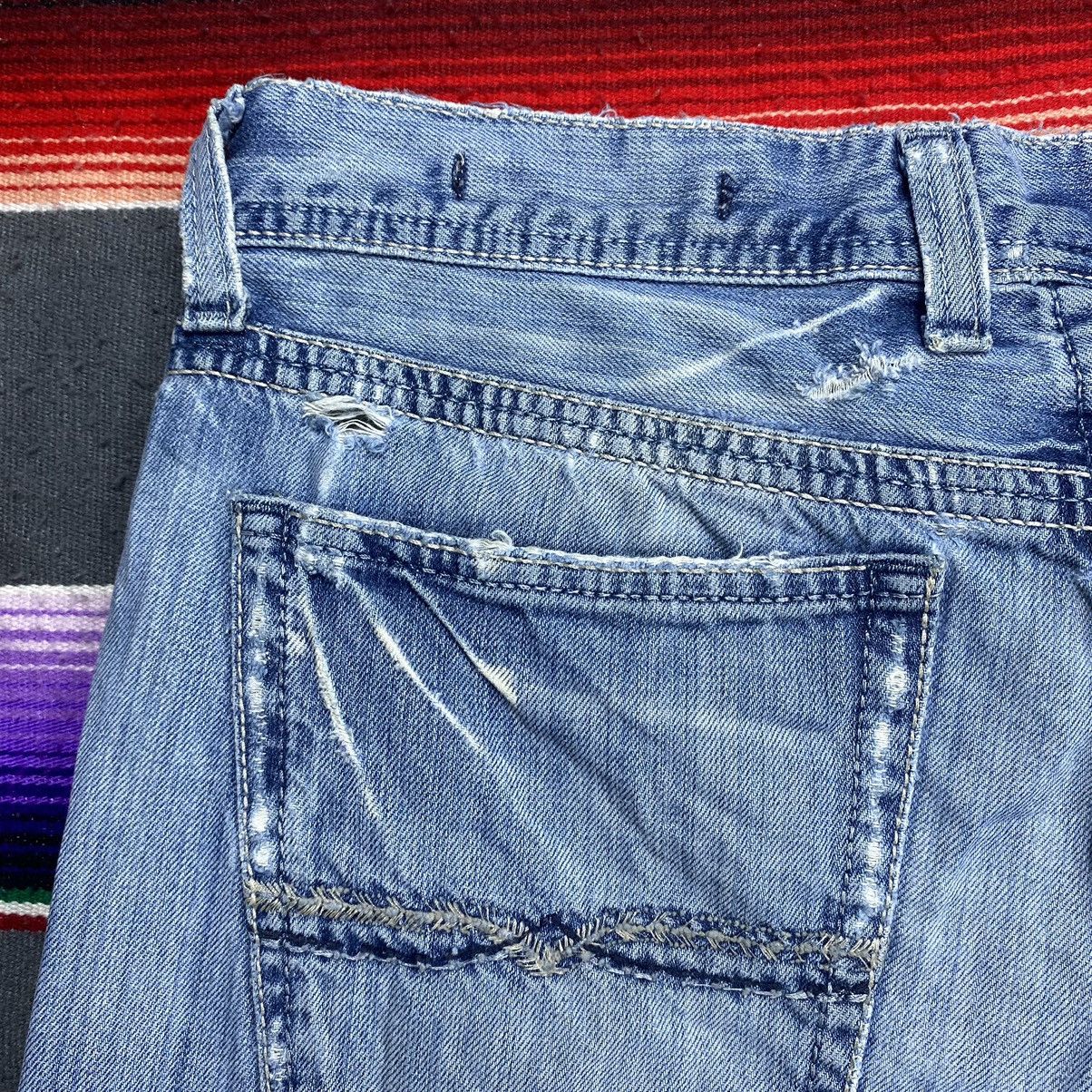 Vintage Vintage Lucky Brand Navajo Relaxed Bootleg Distressed Denim Size US 36 / EU 52 - 14 Thumbnail