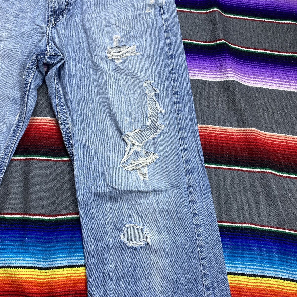 Vintage Vintage Lucky Brand Navajo Relaxed Bootleg Distressed Denim Size US 36 / EU 52 - 4 Thumbnail