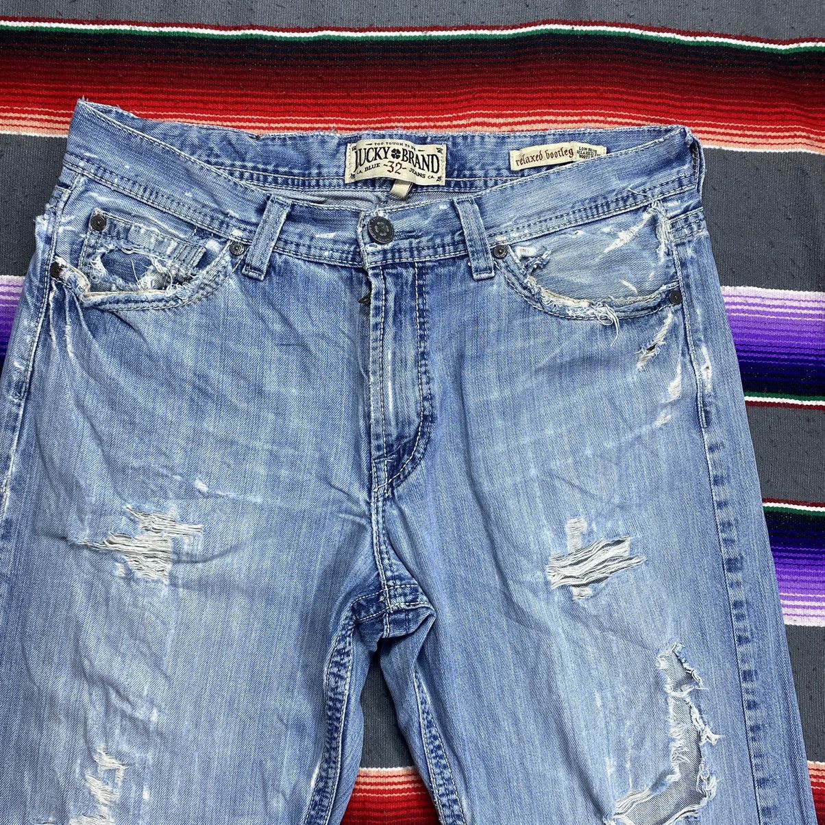 Vintage Vintage Lucky Brand Navajo Relaxed Bootleg Distressed Denim Size US 36 / EU 52 - 2 Thumbnail