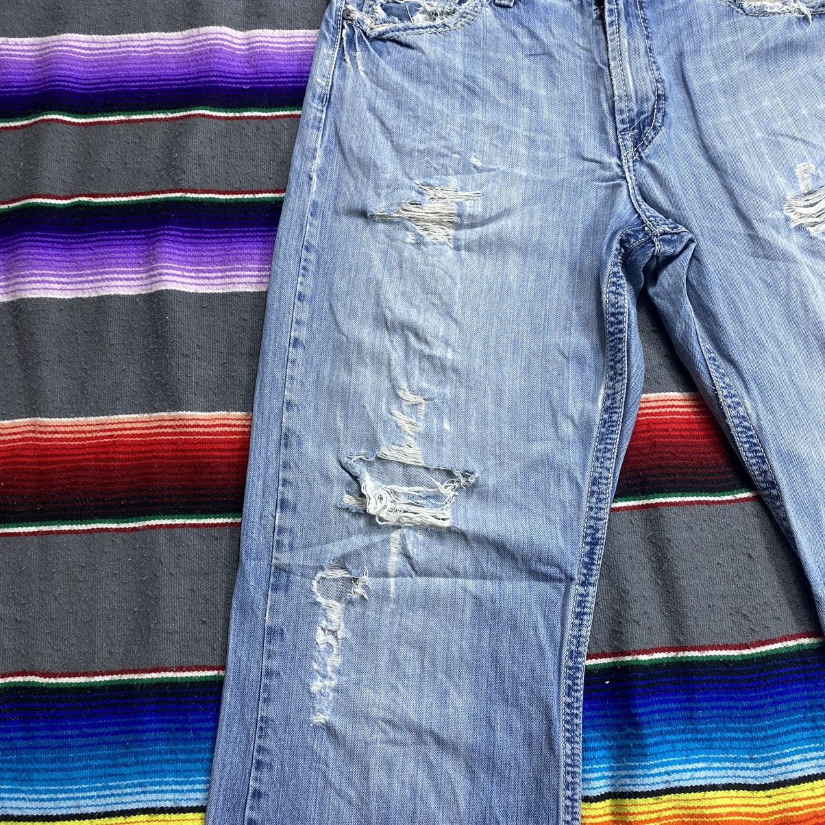 Vintage Vintage Lucky Brand Navajo Relaxed Bootleg Distressed Denim Size US 36 / EU 52 - 5 Thumbnail