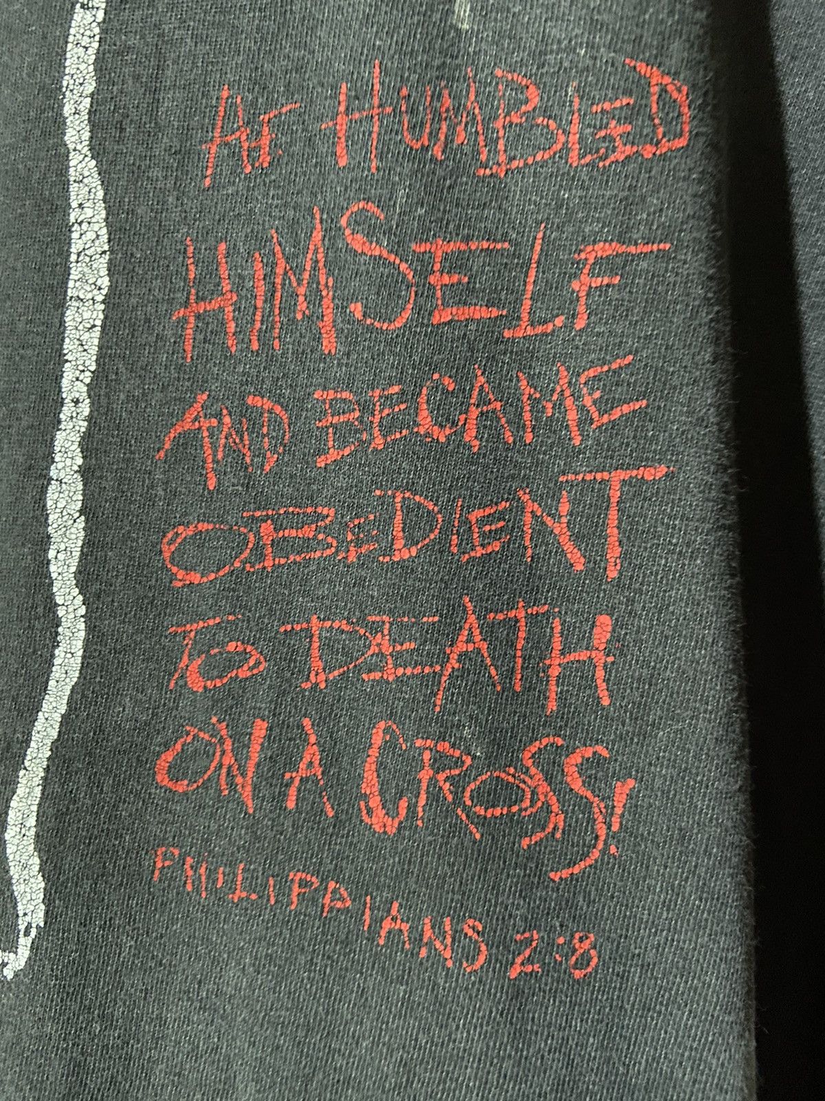 Fuck Art, Make Tees × Vintage Vintage jesus killed in the line of duty nice fade size xl Size US XL / EU 56 / 4 - 7 Thumbnail
