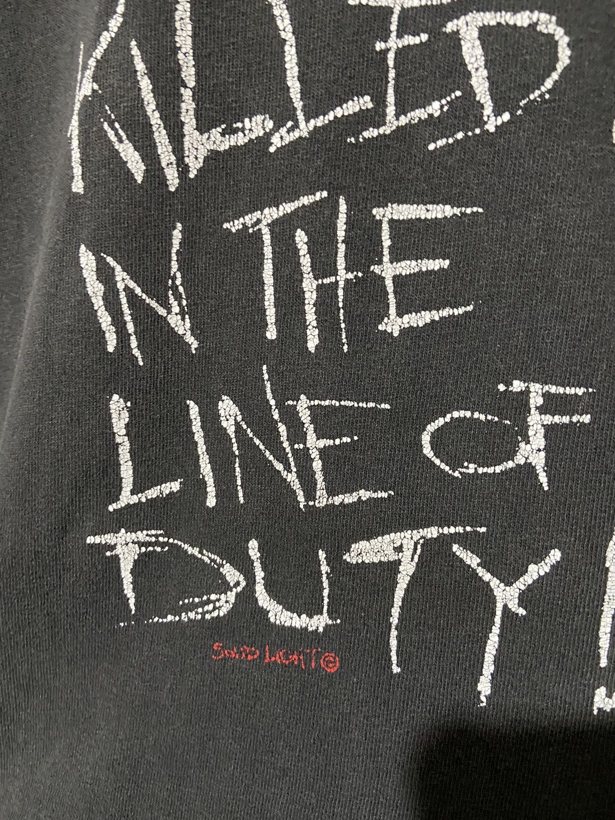 Fuck Art, Make Tees × Vintage Vintage jesus killed in the line of duty nice fade size xl Size US XL / EU 56 / 4 - 8 Thumbnail