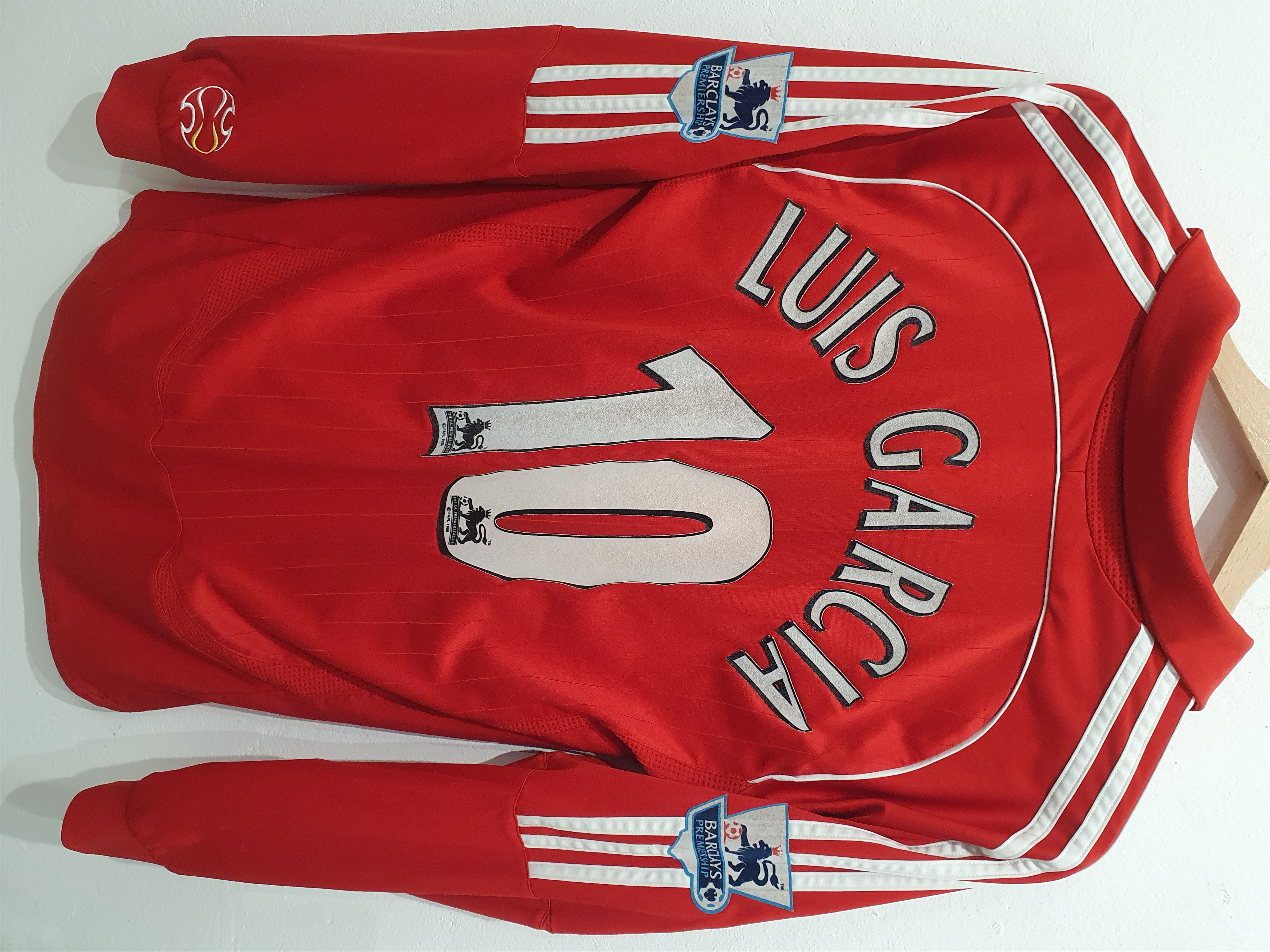 image of Luis Garcia Adidas Liverpool Fc Size S 2006 2008 Shirt in Red, Men's