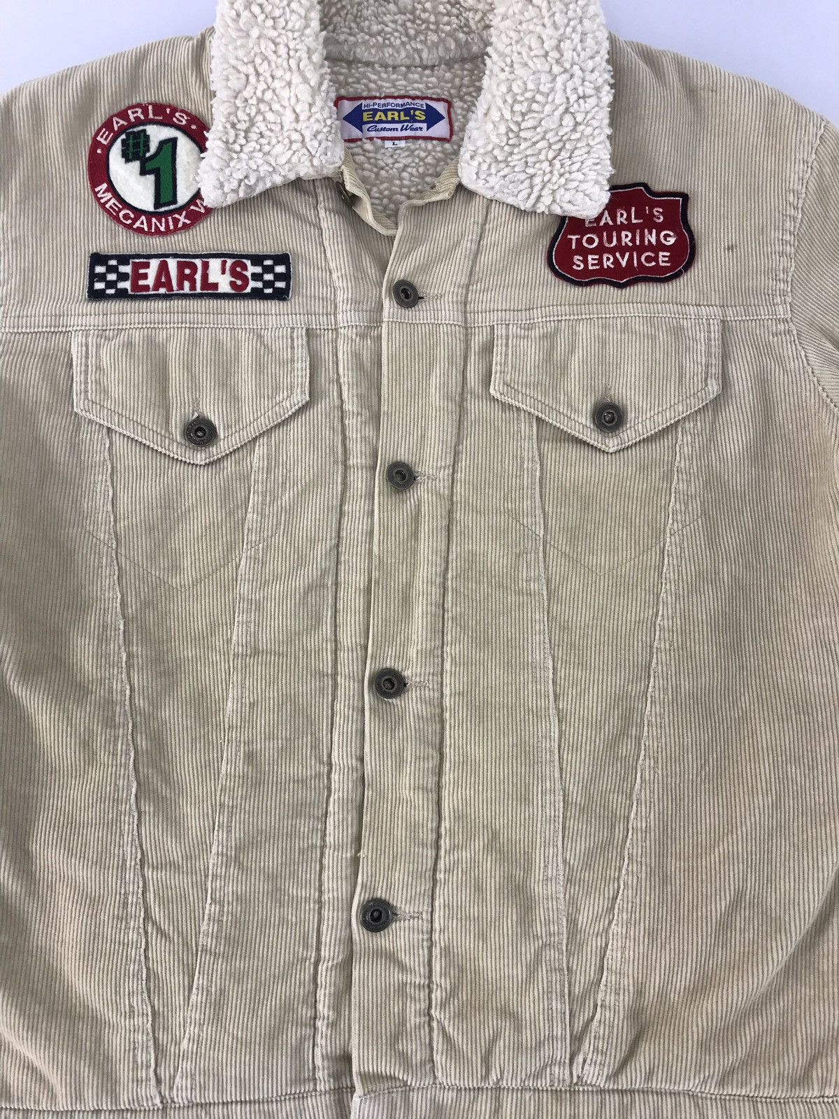 Japanese Brand Hi-Performance Earl’s Custom Wear Jacket Corduroy Logo Patch Size US L / EU 52-54 / 3 - 3 Thumbnail