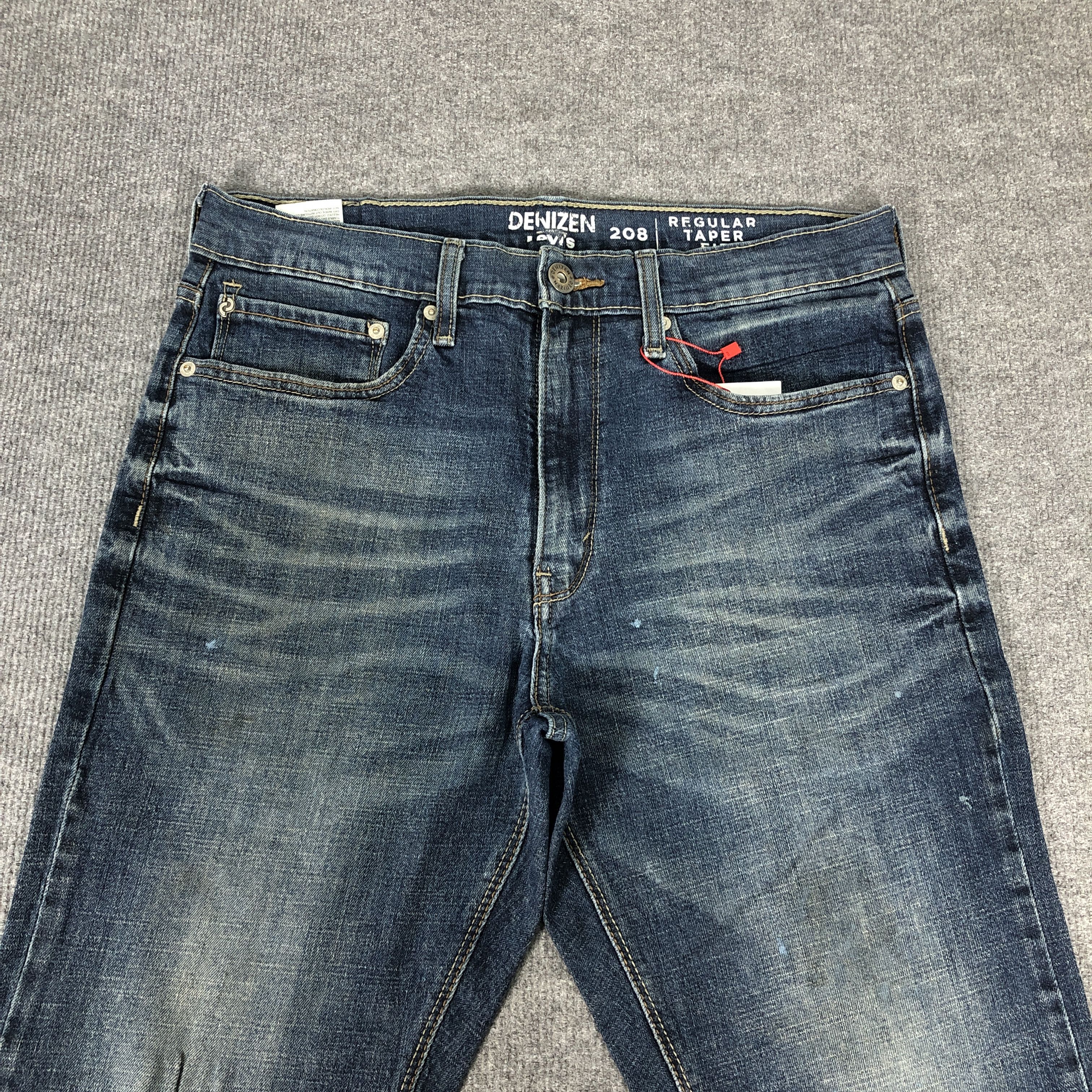 Levi's Denizen 208 by Levi's Taper Fit Dirty Blue Denim Jean Size US 33 - 3 Thumbnail