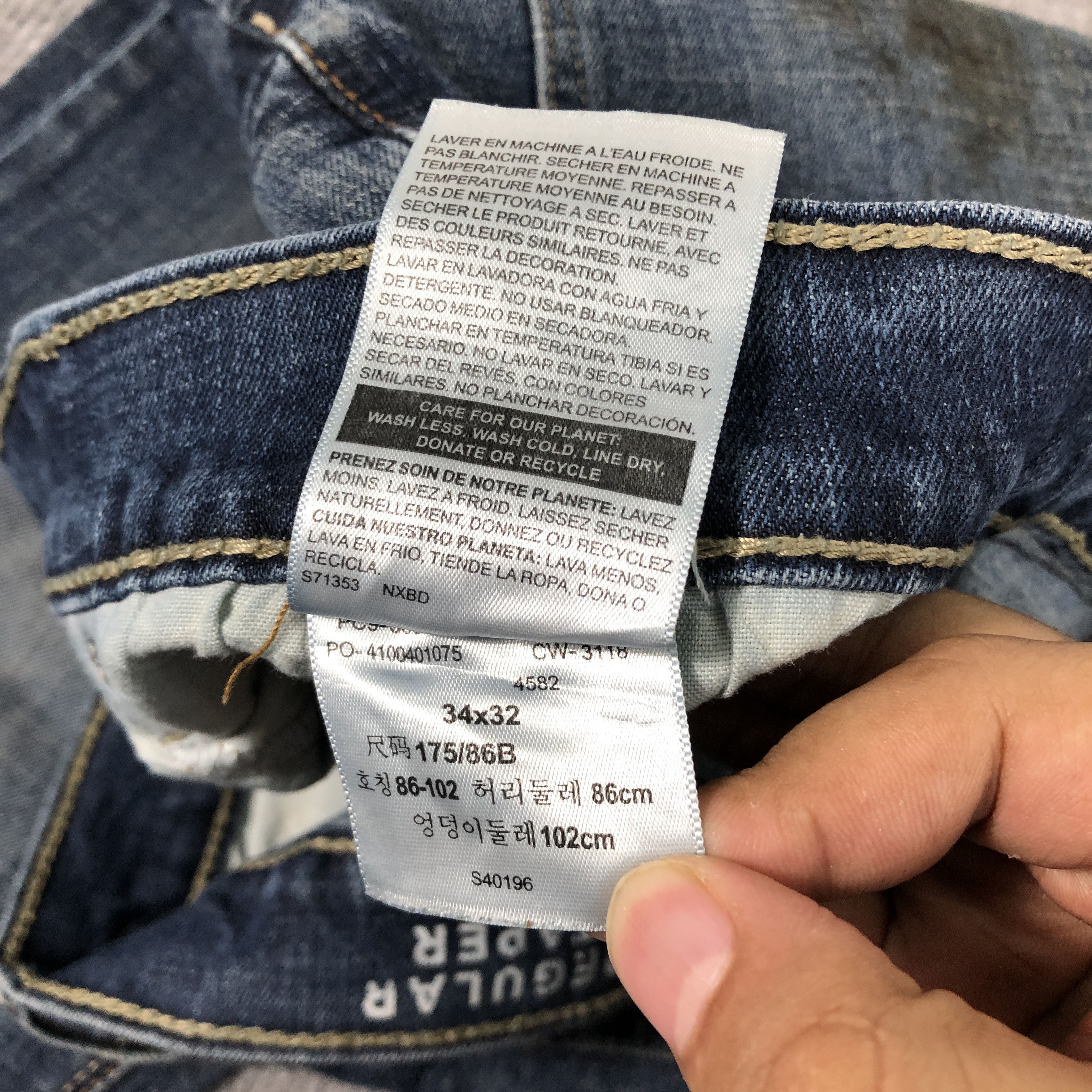 Levi's Denizen 208 by Levi's Taper Fit Dirty Blue Denim Jean Size US 33 - 21 Thumbnail