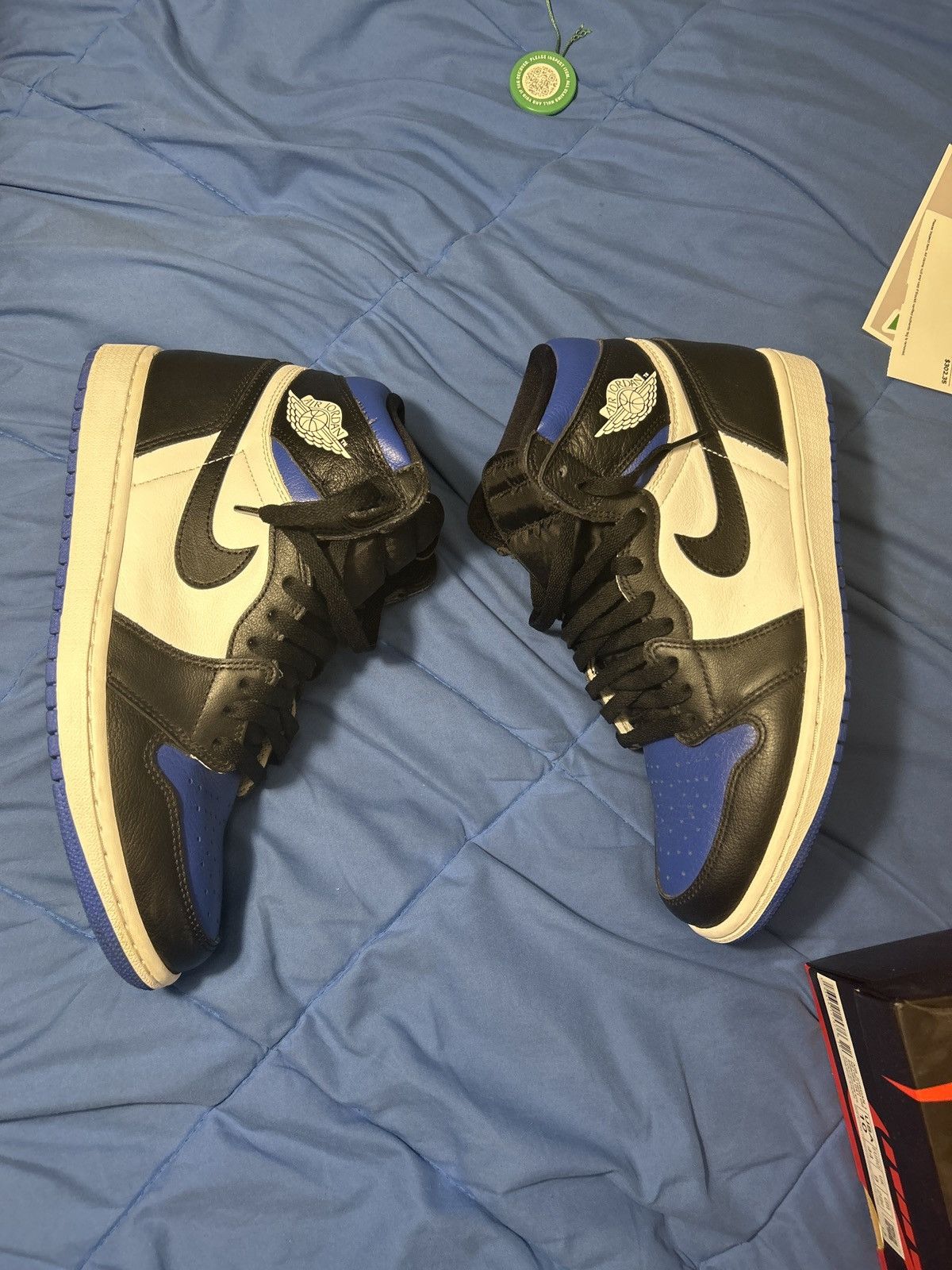 image of Jordan Brand 1 Royal Toe Shoes in Blue, Men's (Size 10)
