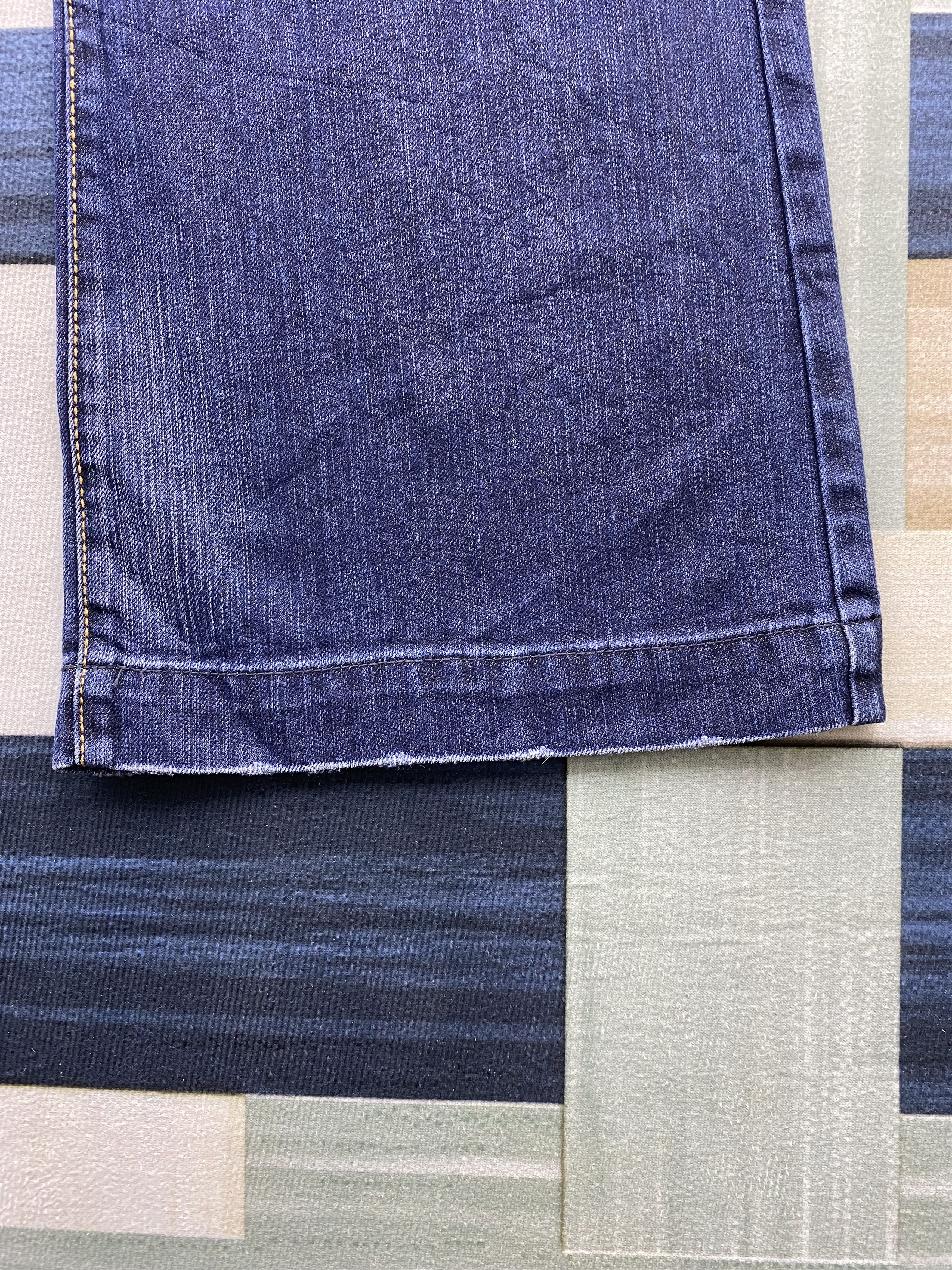 Japanese Brand × Uniqlo × Vintage Vintage Y2K Uniqlo Wide Blue Baggy Denim Jean Size 24" / US 00 / IT 34 - 5 Thumbnail