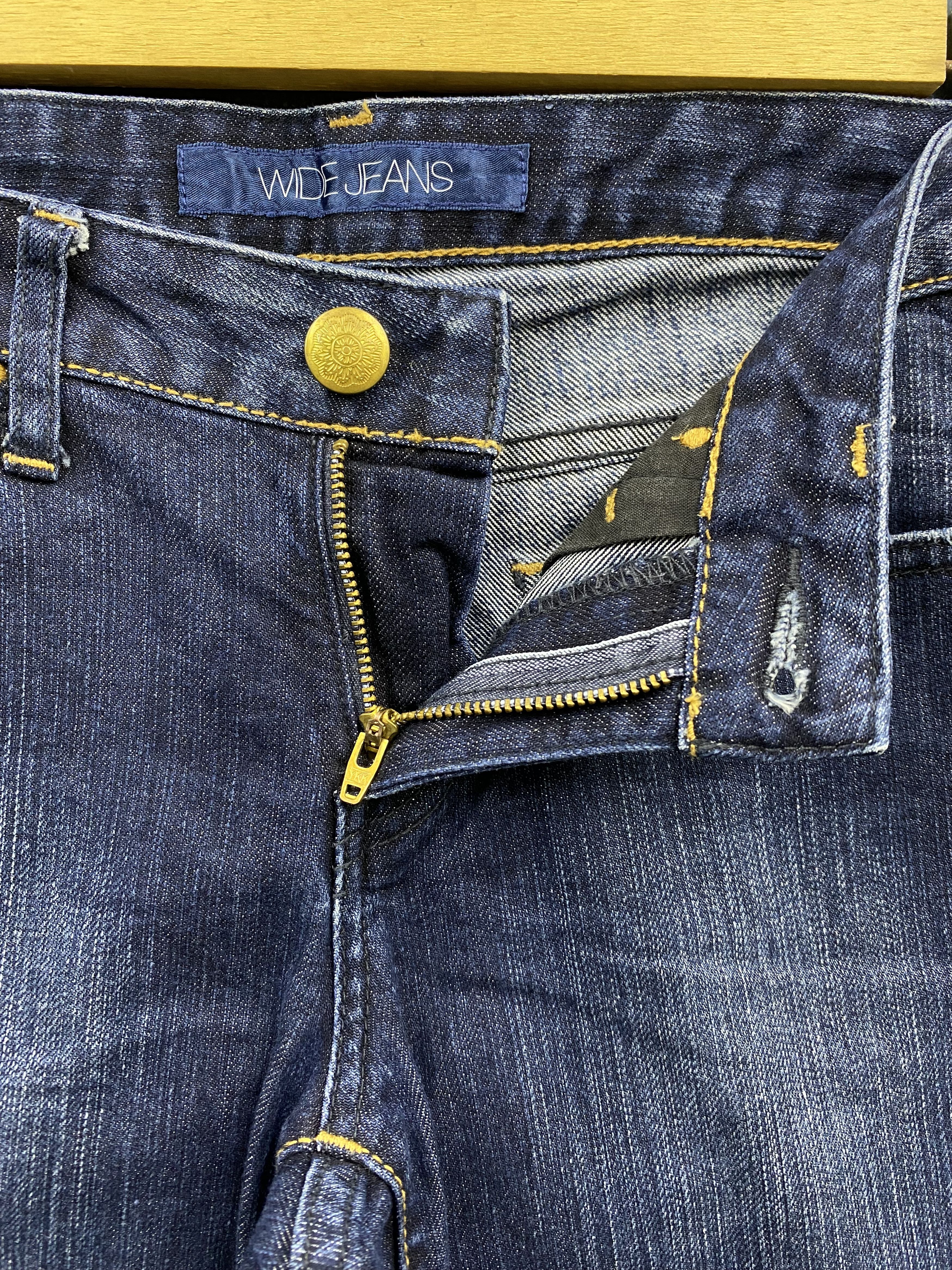 Japanese Brand × Uniqlo × Vintage Vintage Y2K Uniqlo Wide Blue Baggy Denim Jean Size 24" / US 00 / IT 34 - 7 Thumbnail