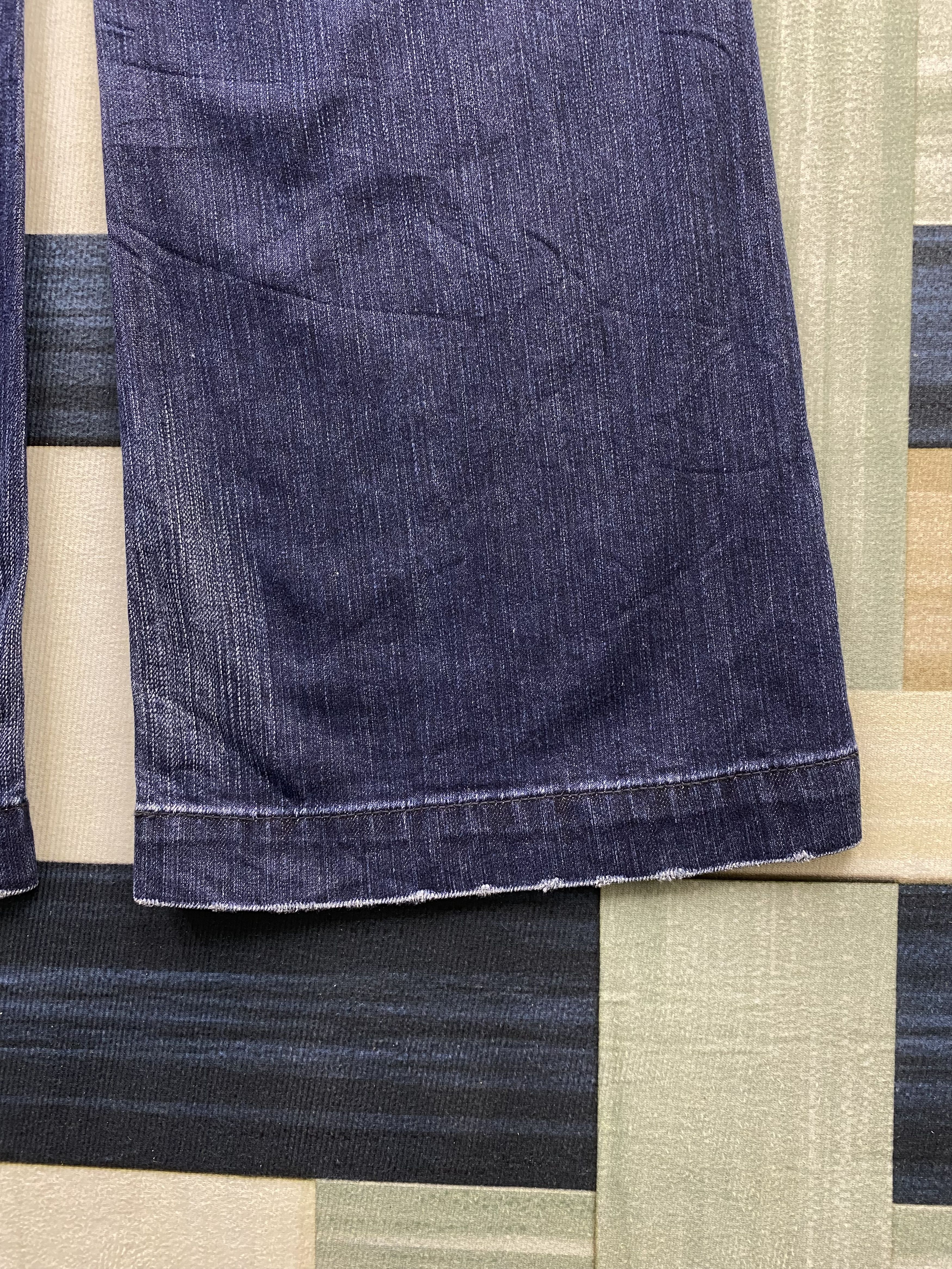 Japanese Brand × Uniqlo × Vintage Vintage Y2K Uniqlo Wide Blue Baggy Denim Jean Size 24" / US 00 / IT 34 - 11 Thumbnail