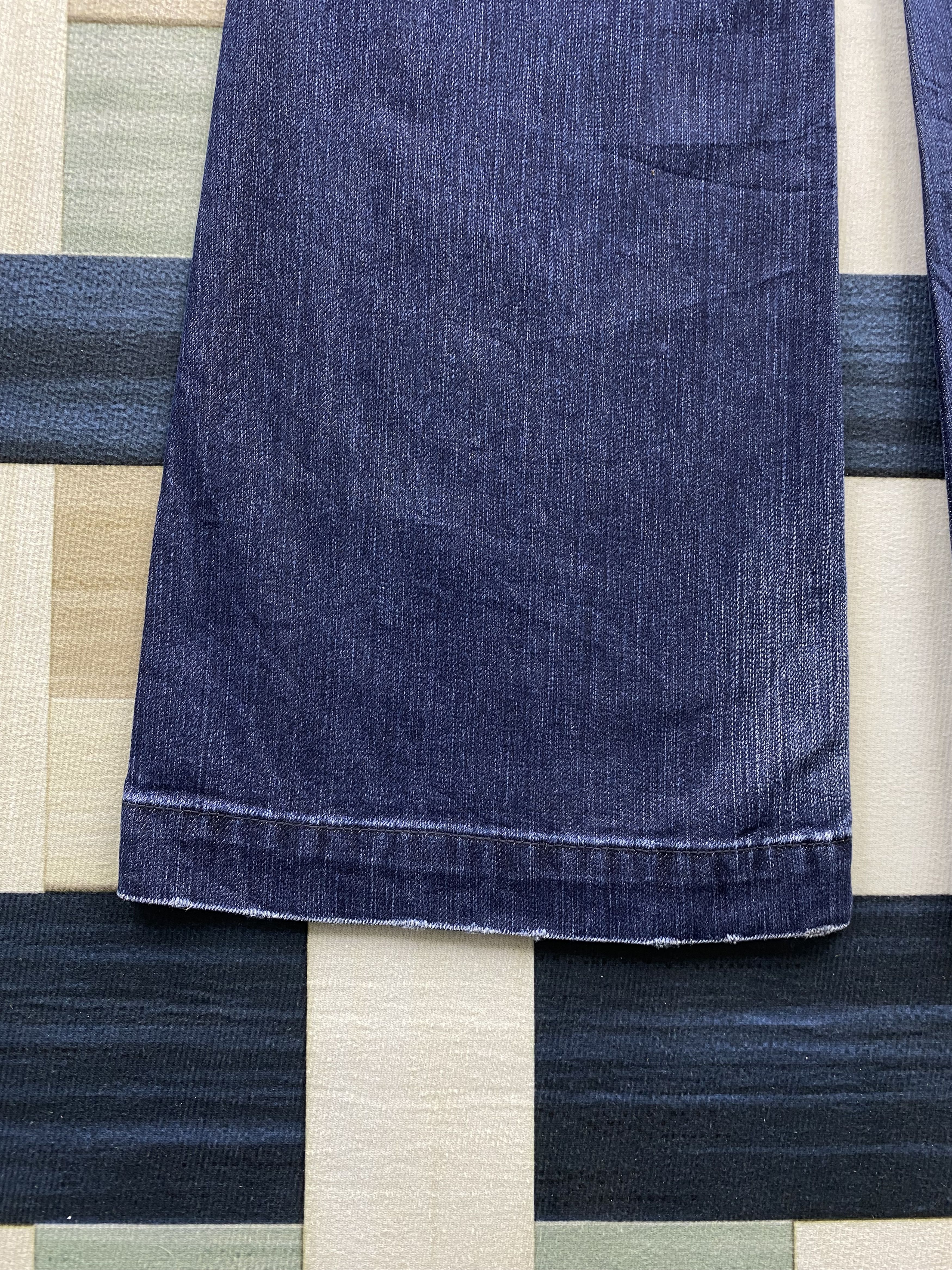 Japanese Brand × Uniqlo × Vintage Vintage Y2K Uniqlo Wide Blue Baggy Denim Jean Size 24" / US 00 / IT 34 - 10 Thumbnail