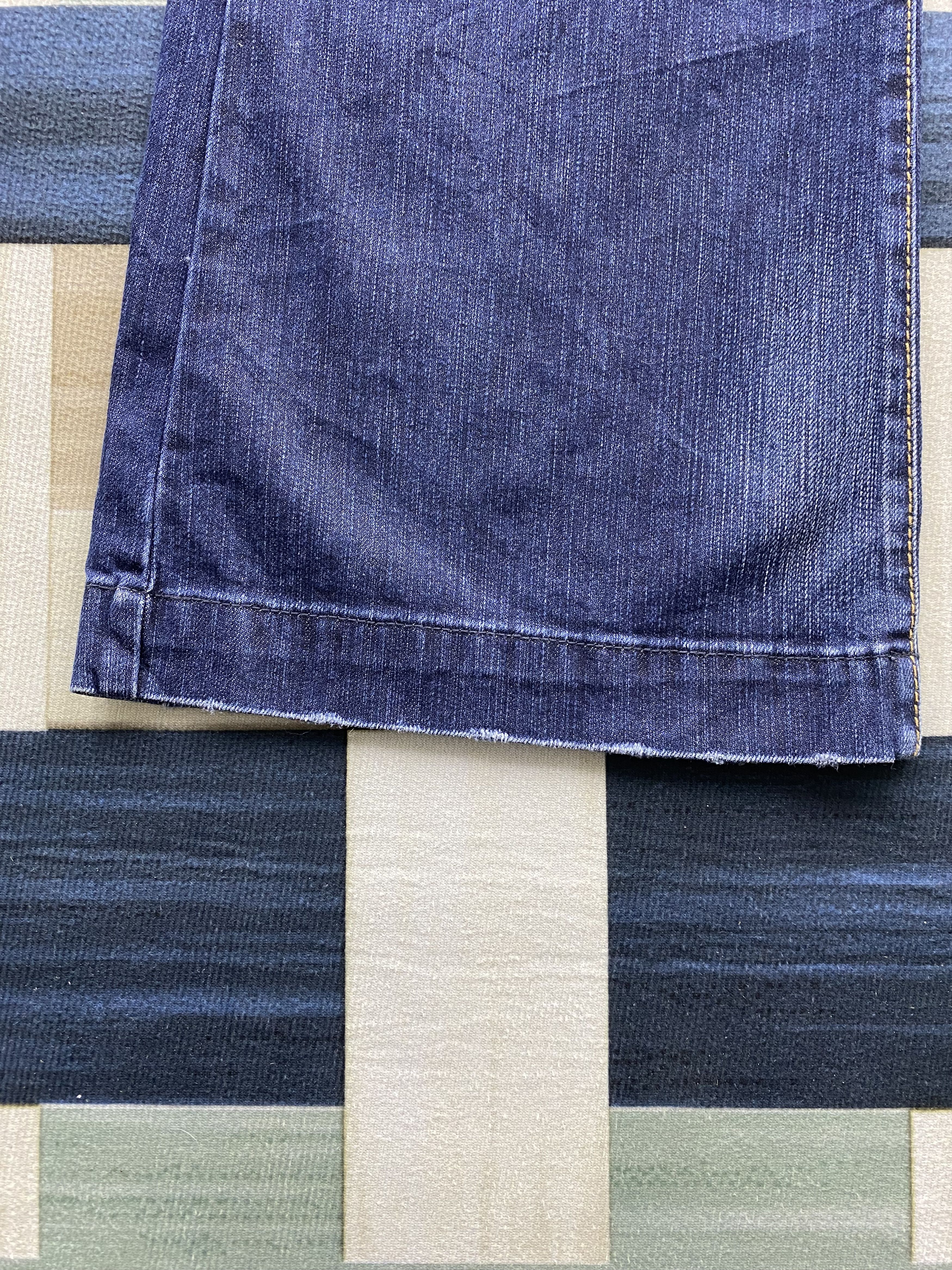Japanese Brand × Uniqlo × Vintage Vintage Y2K Uniqlo Wide Blue Baggy Denim Jean Size 24" / US 00 / IT 34 - 4 Thumbnail