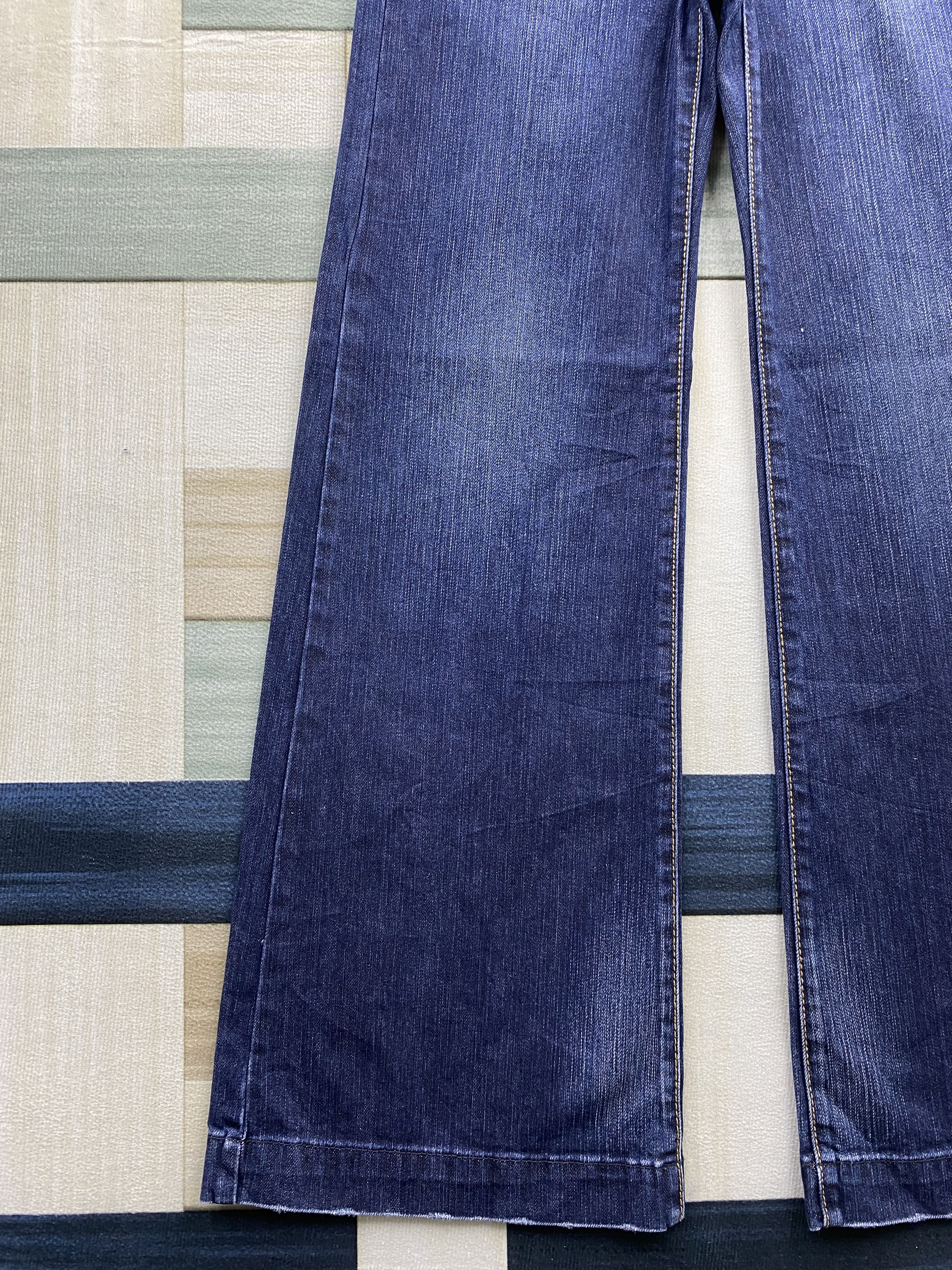 Japanese Brand × Uniqlo × Vintage Vintage Y2K Uniqlo Wide Blue Baggy Denim Jean Size 24" / US 00 / IT 34 - 3 Thumbnail