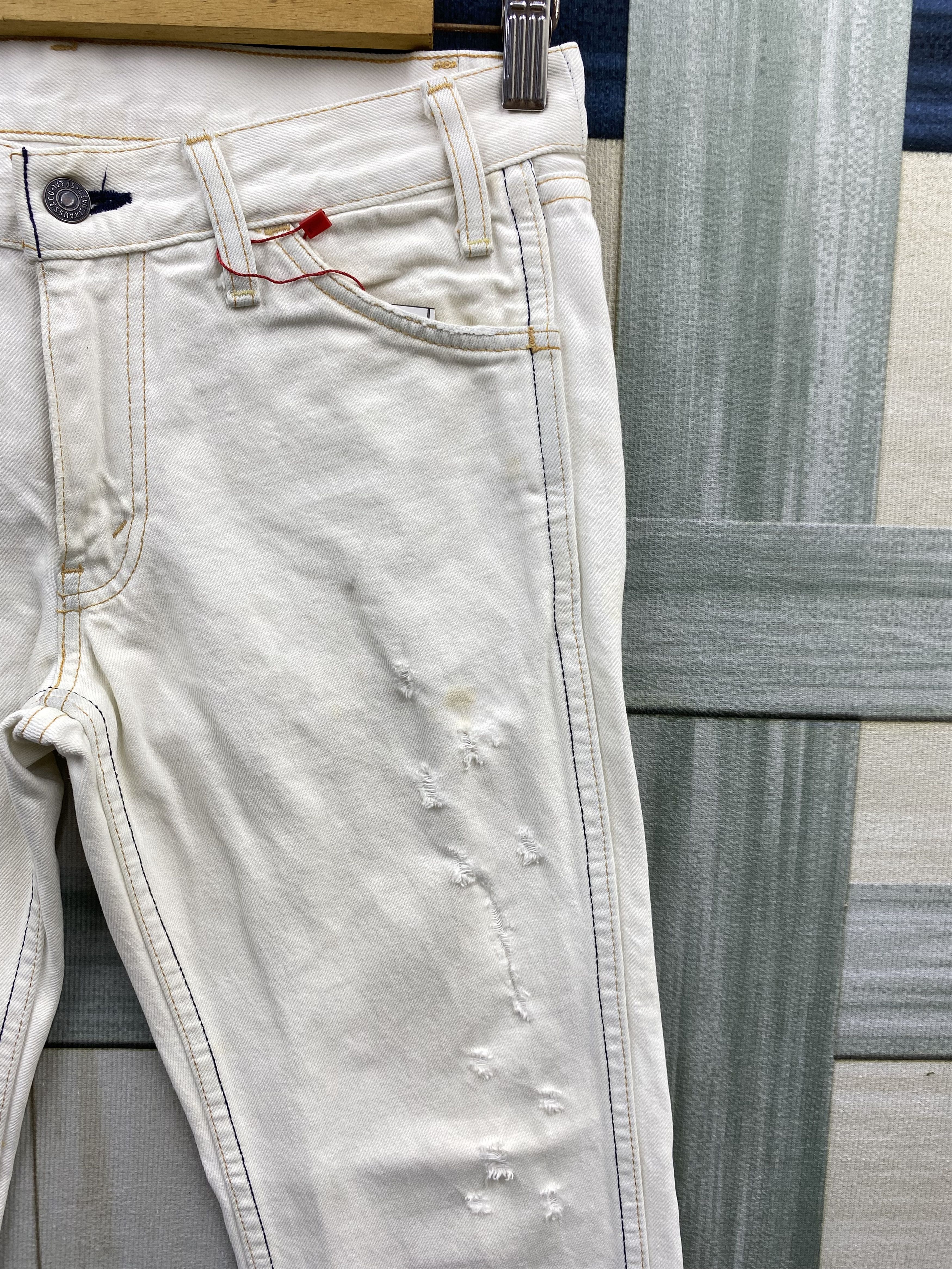 Levi's Vintage Distress Levi's Orange Tab Big E Denim Jean Size US 30 / EU 46 - 6 Thumbnail