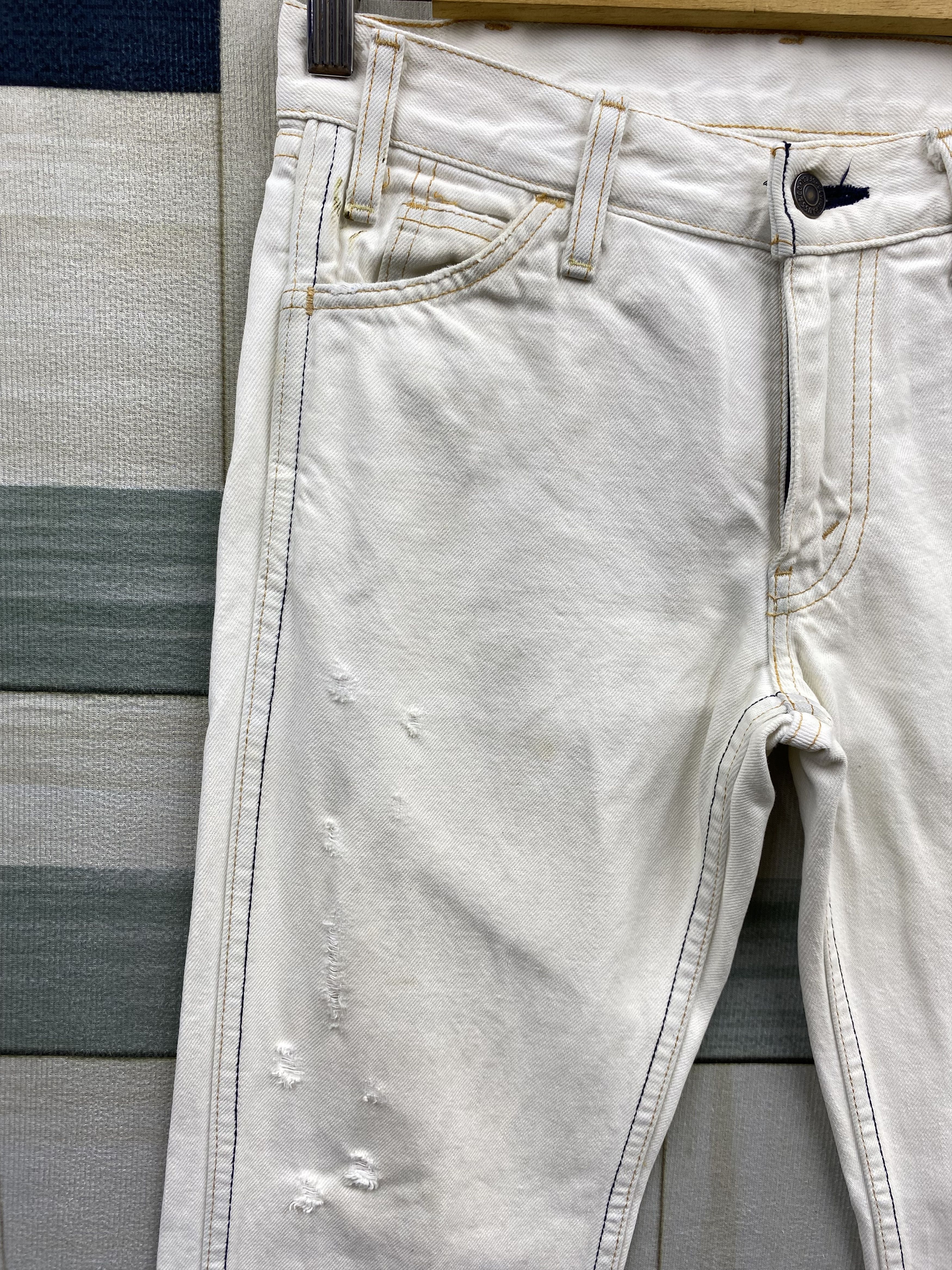 Levi's Vintage Distress Levi's Orange Tab Big E Denim Jean Size US 30 / EU 46 - 5 Thumbnail