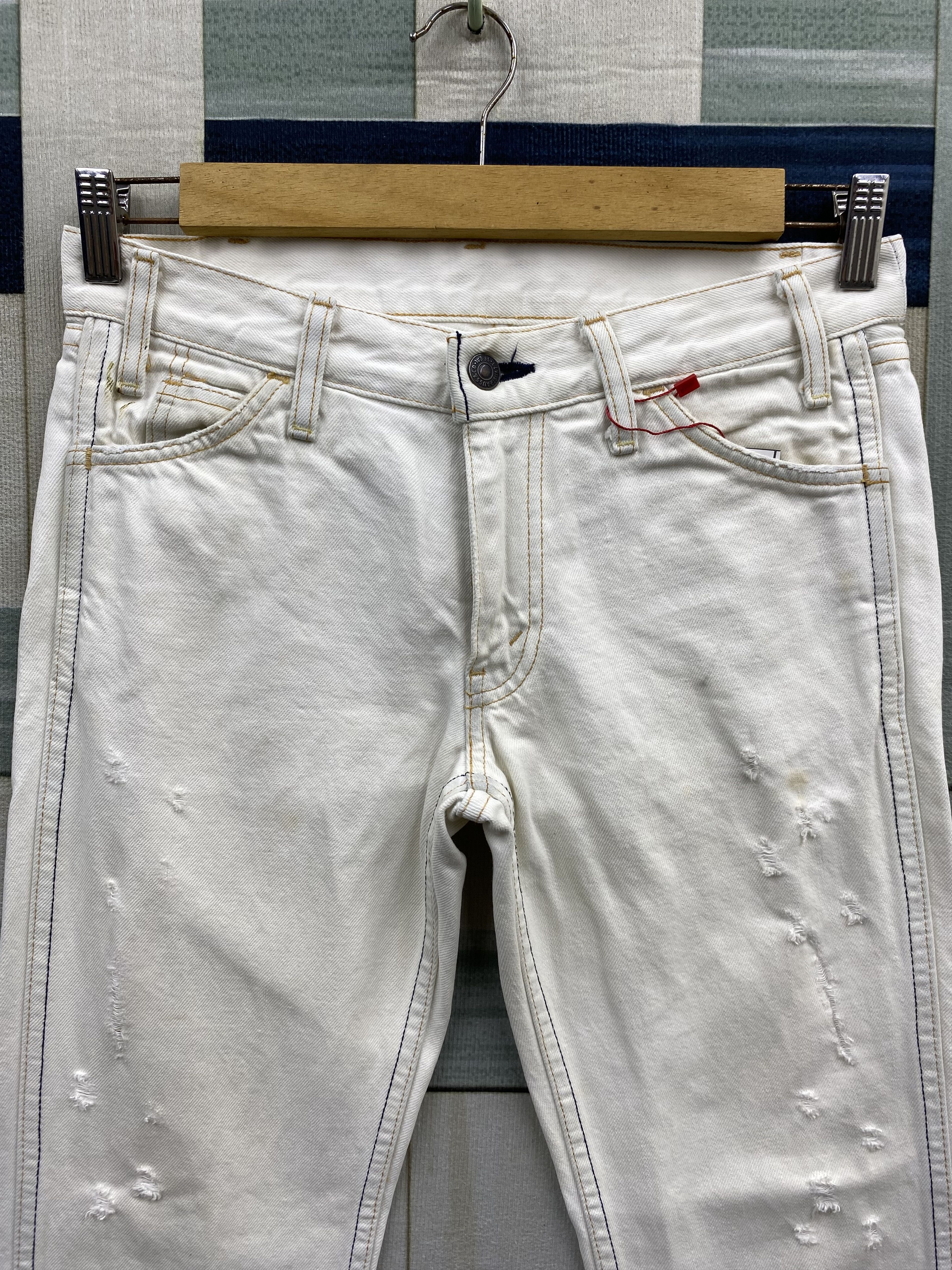 Levi's Vintage Distress Levi's Orange Tab Big E Denim Jean Size US 30 / EU 46 - 3 Thumbnail