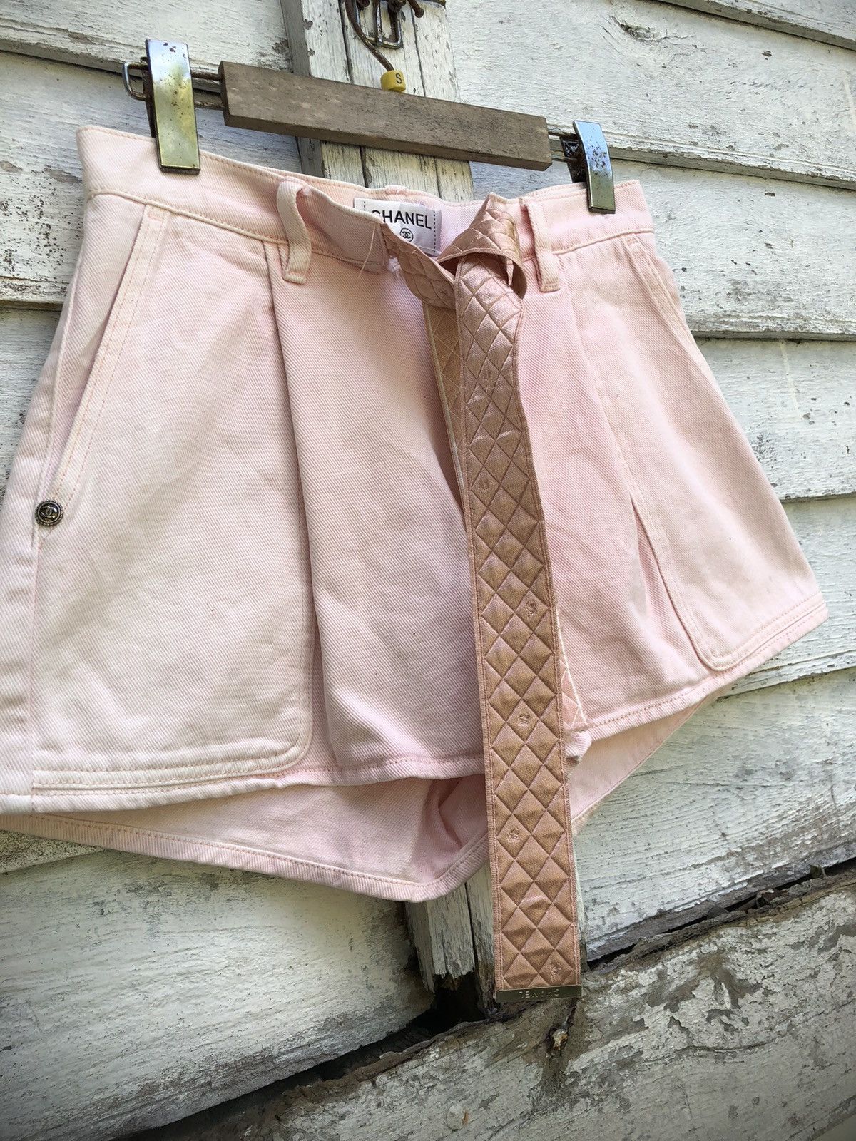 Chanel Chanel Belted Distressed Short Denim Pant Size 25" / US 0 / IT 36 - 3 Thumbnail