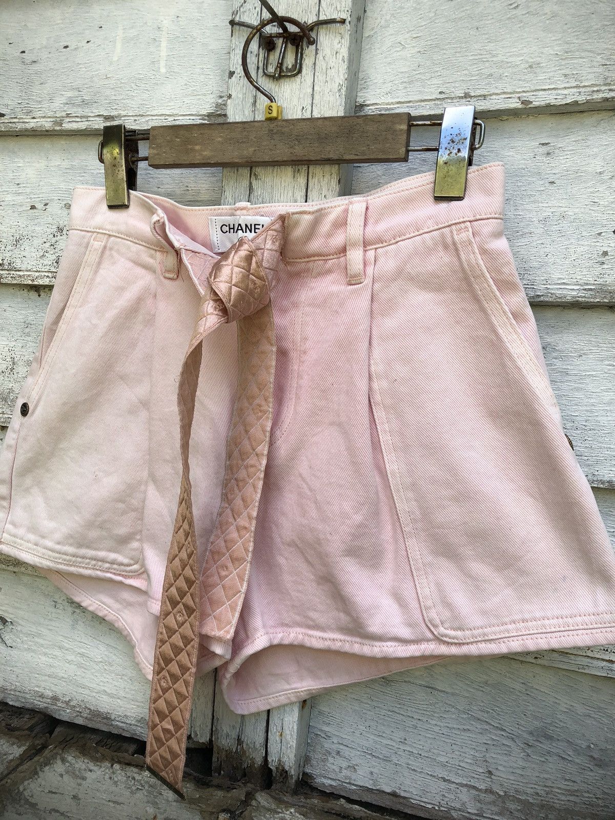 Chanel Chanel Belted Distressed Short Denim Pant Size 25" / US 0 / IT 36 - 4 Thumbnail